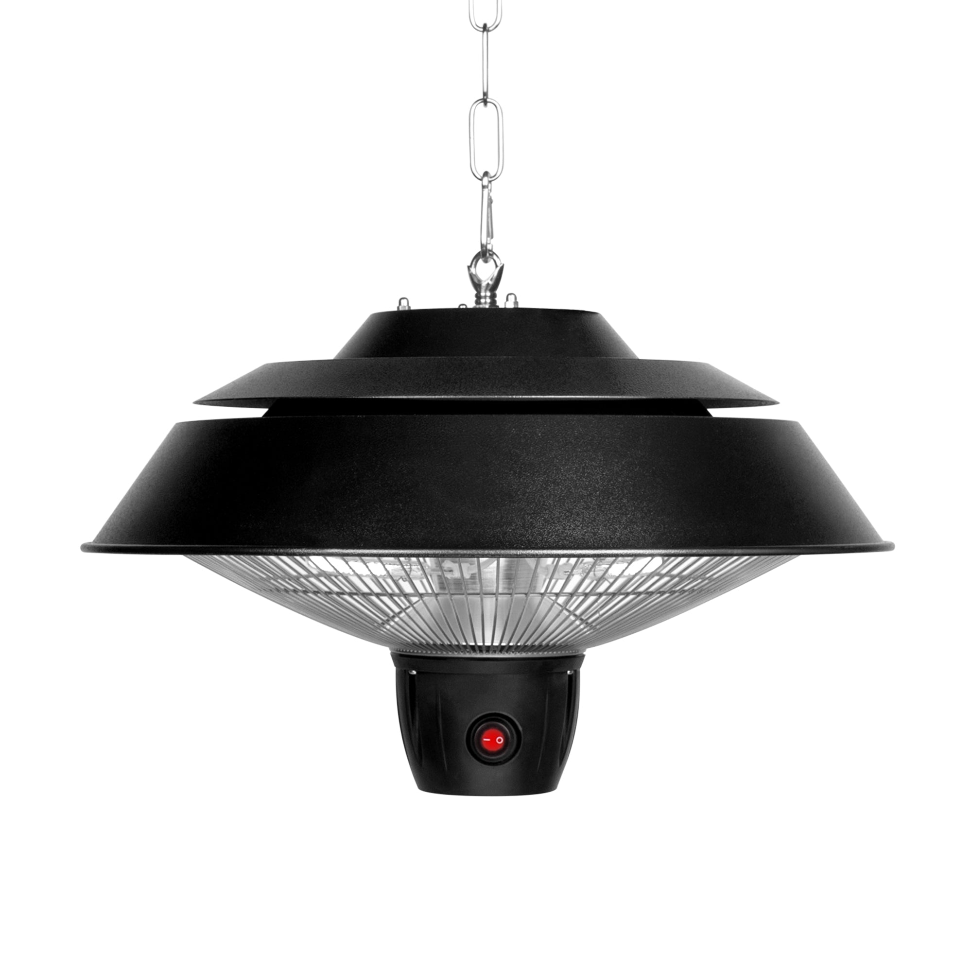 Electric Patio Infrared Heater - USAG00176 - 600W/900W/1500W 3 Power Settingswith Remote, Outdoor Ceiling/Hanging Patio Heater in Hammered Bronze Finish