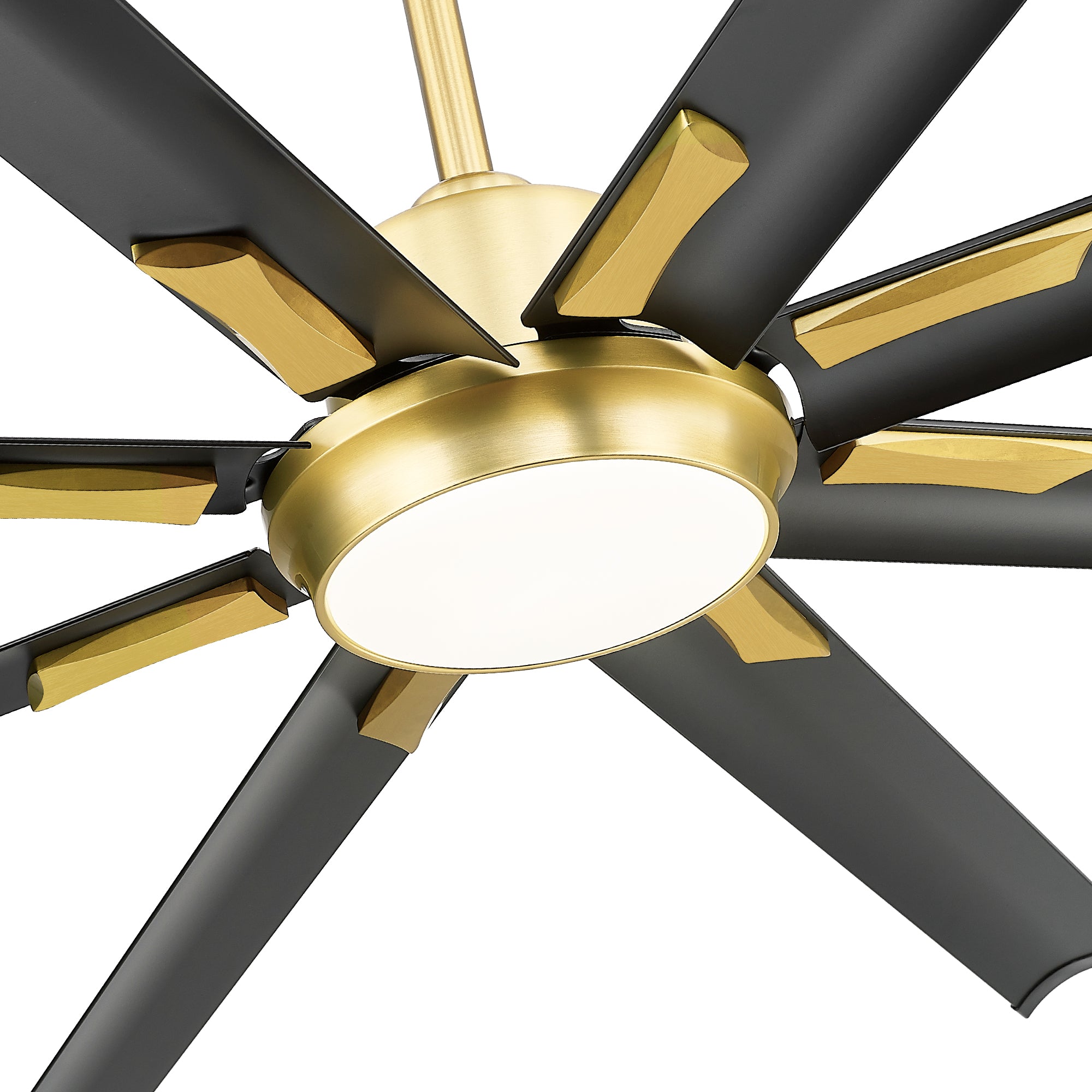 72" Smart Ceiling Fan with Light,Aluminium Blades,Works with Alexa,Black & Gold