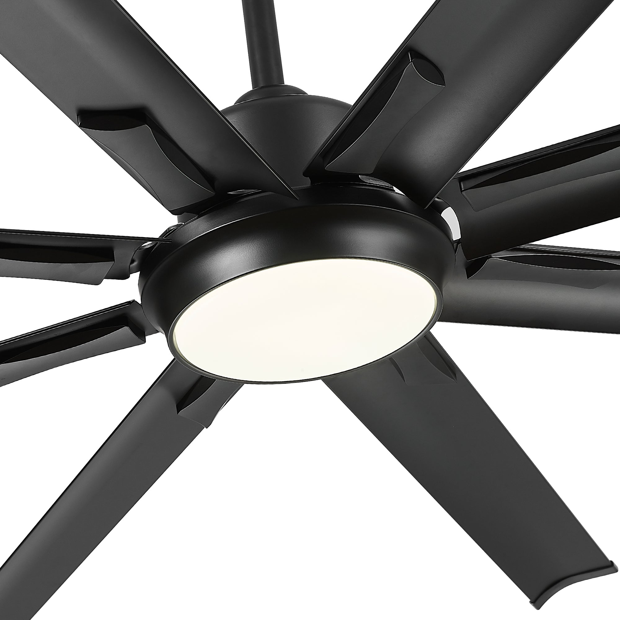 72" Smart Ceiling Fan with Light,Aluminium Blades,Works with Alexa,Matte Black