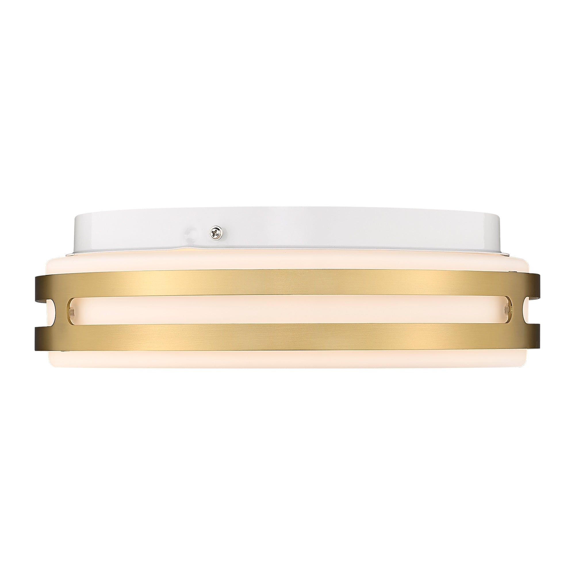 Brushed Gold Glass & Metal - 12'' LED Modern Flush Mount Ceiling Light - USAG00252
