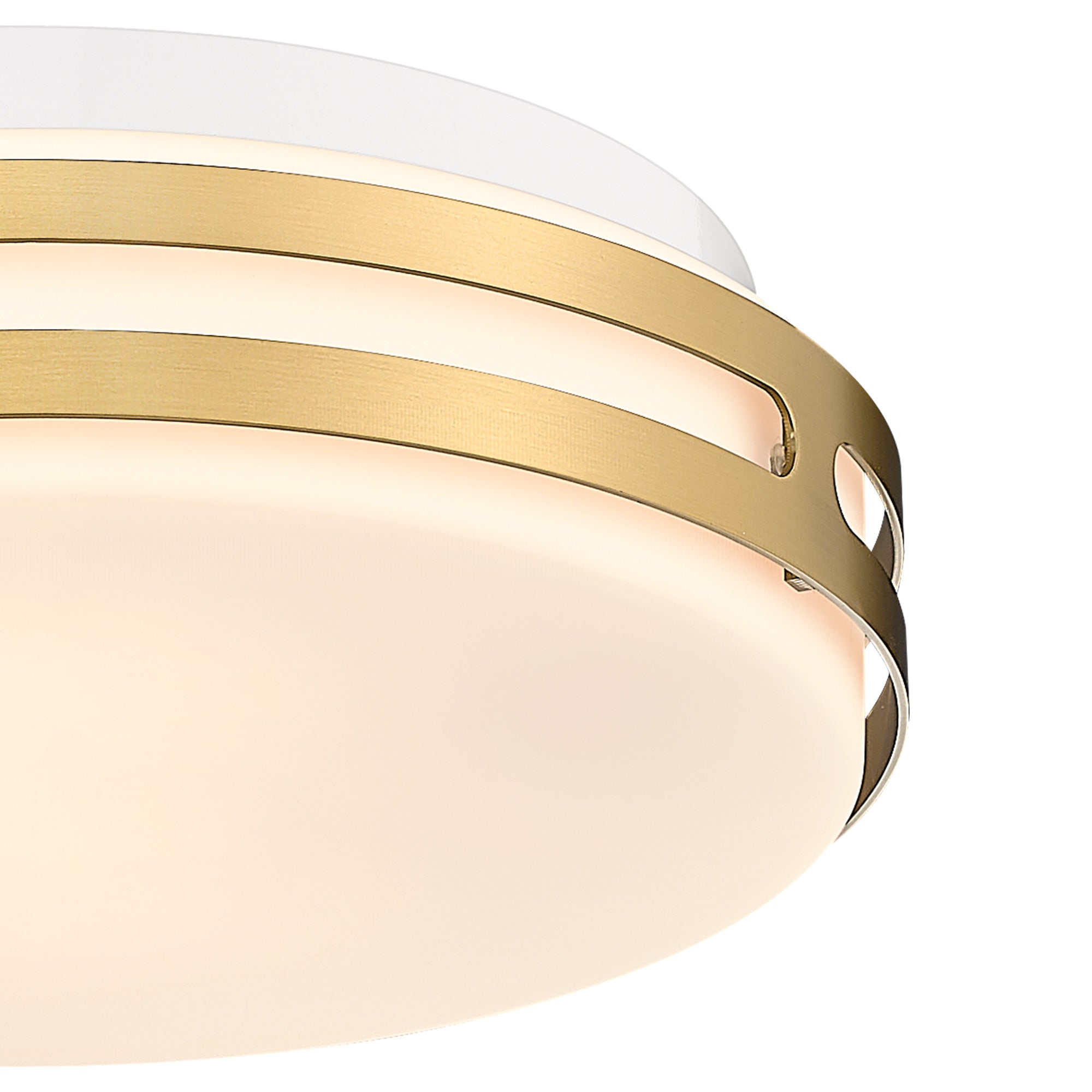 Brushed Gold Glass & Metal - 12'' LED Modern Flush Mount Ceiling Light - USAG00252