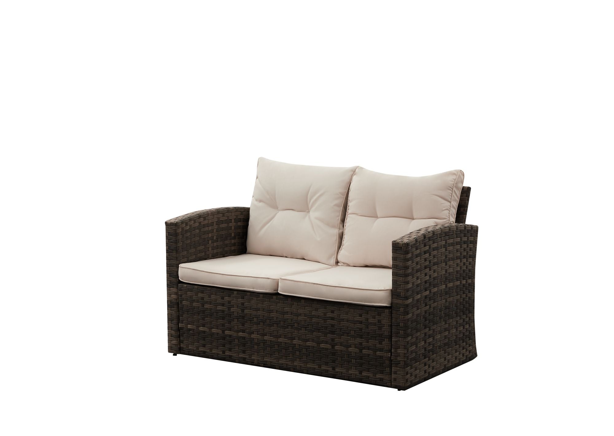 4 Piece Rattan Sofa Seating Group with Cushions