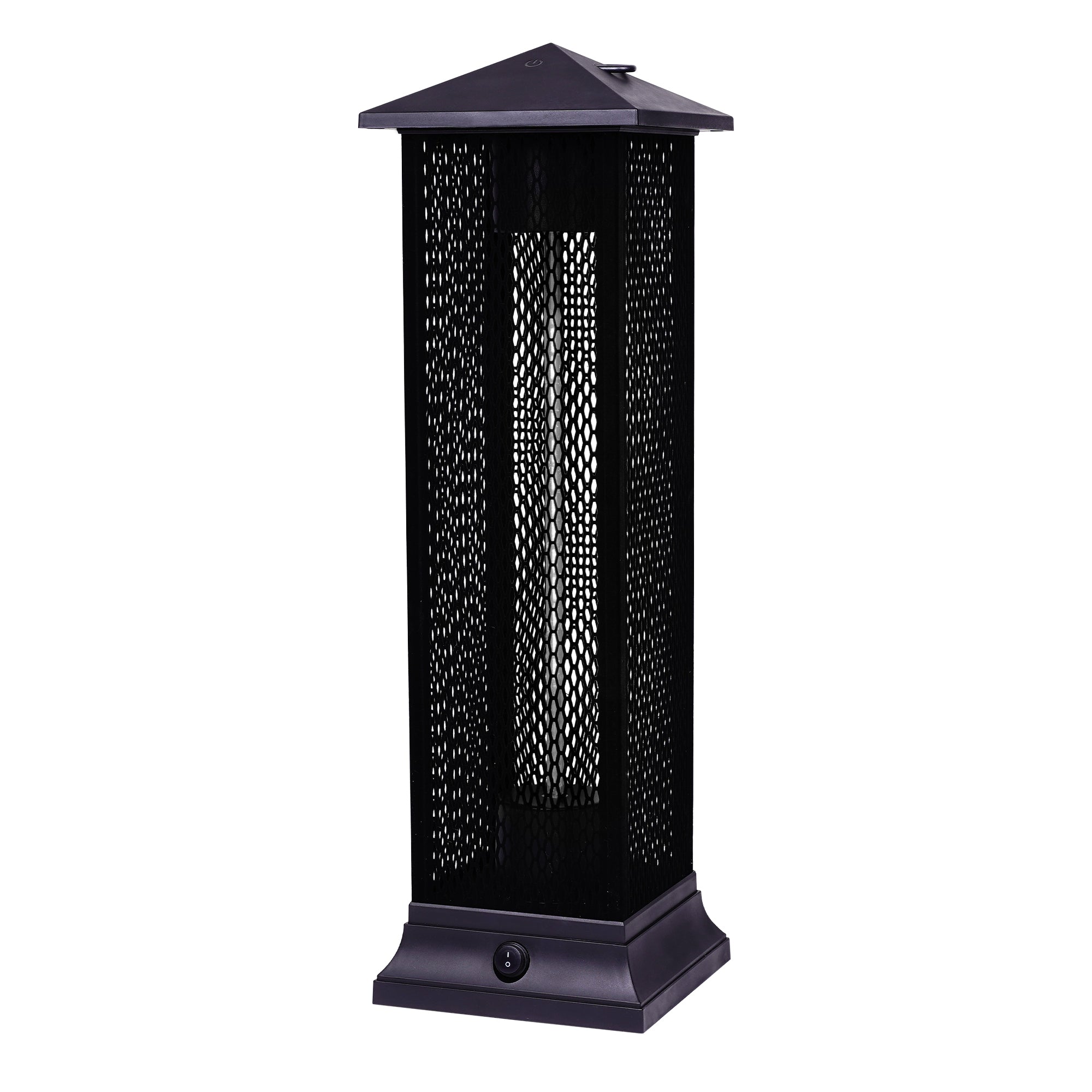 Freestanding Electric Patio Outdoor Infrared Heater - USAG00057 - 1500W with Matte Black Finished, Tip-Over Protection, Silent Heating, IP55 Outdoor Heaters