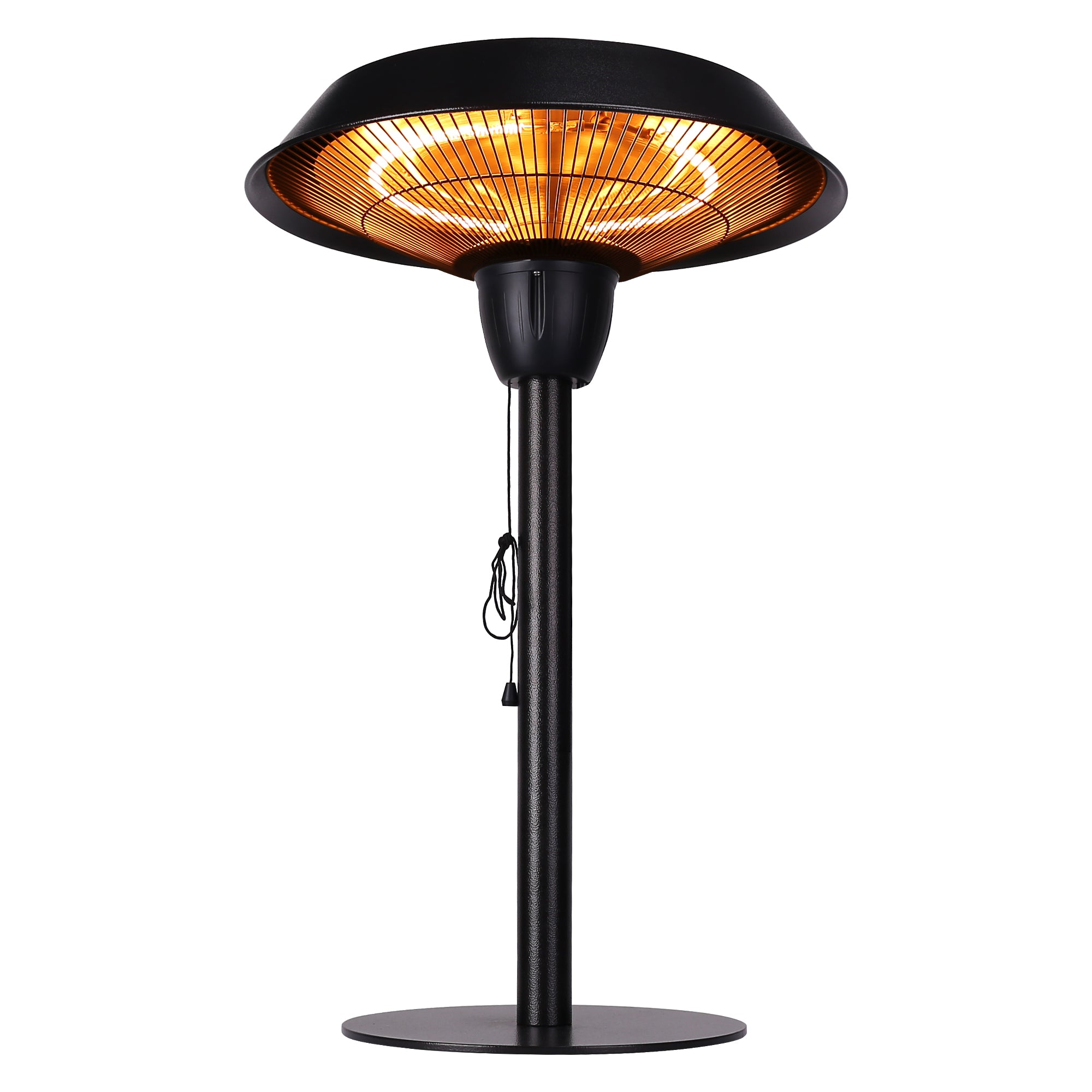 Outdoor Freestanding Electric Patio Heater - USAG00164 - 1500W Portable Tabletop Infrared Heater with Hammered Bronze Finished, Suitable as a Balcony Heater