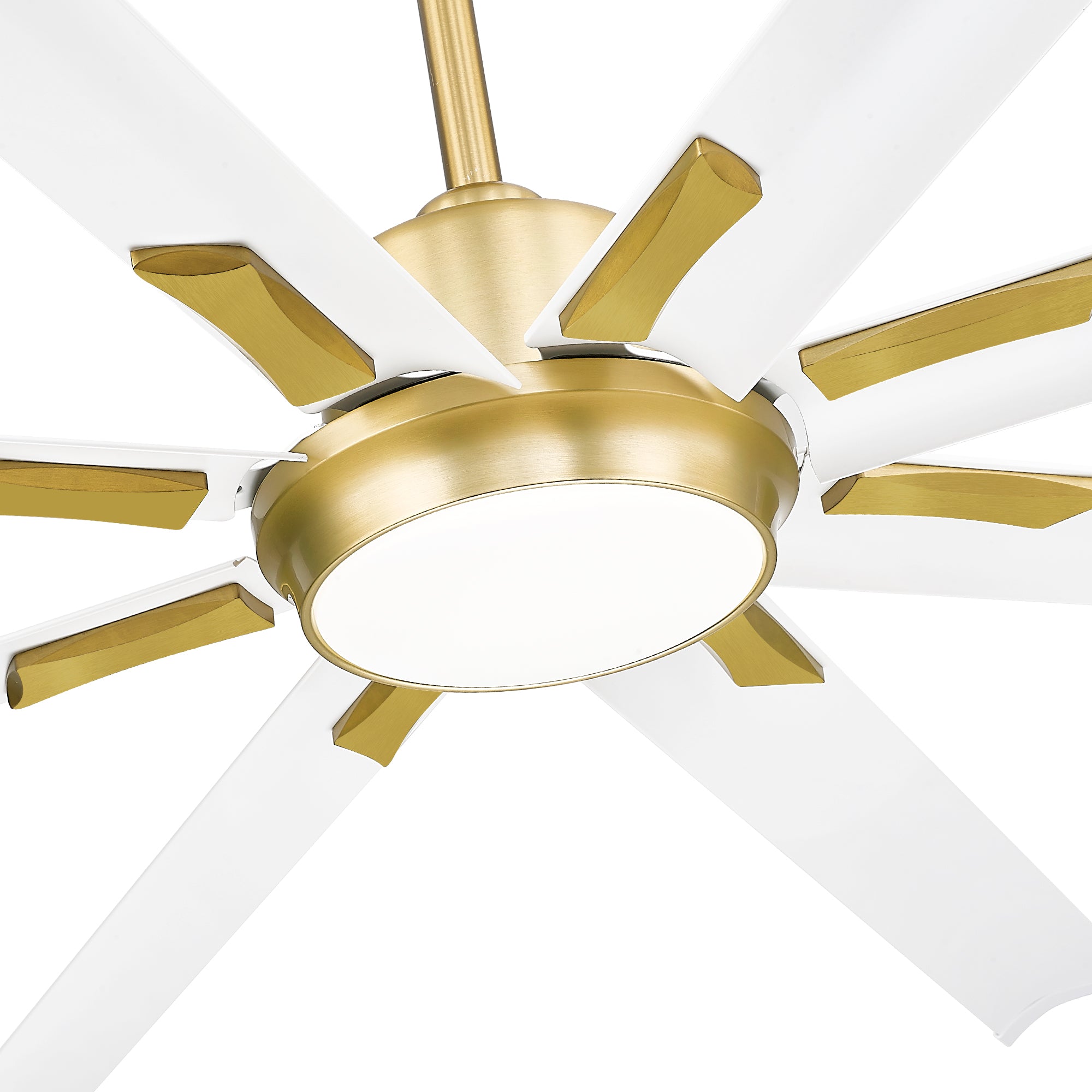 72" Smart Ceiling Fan with Light,Aluminium Blades,Works with Alexa,White & Gold