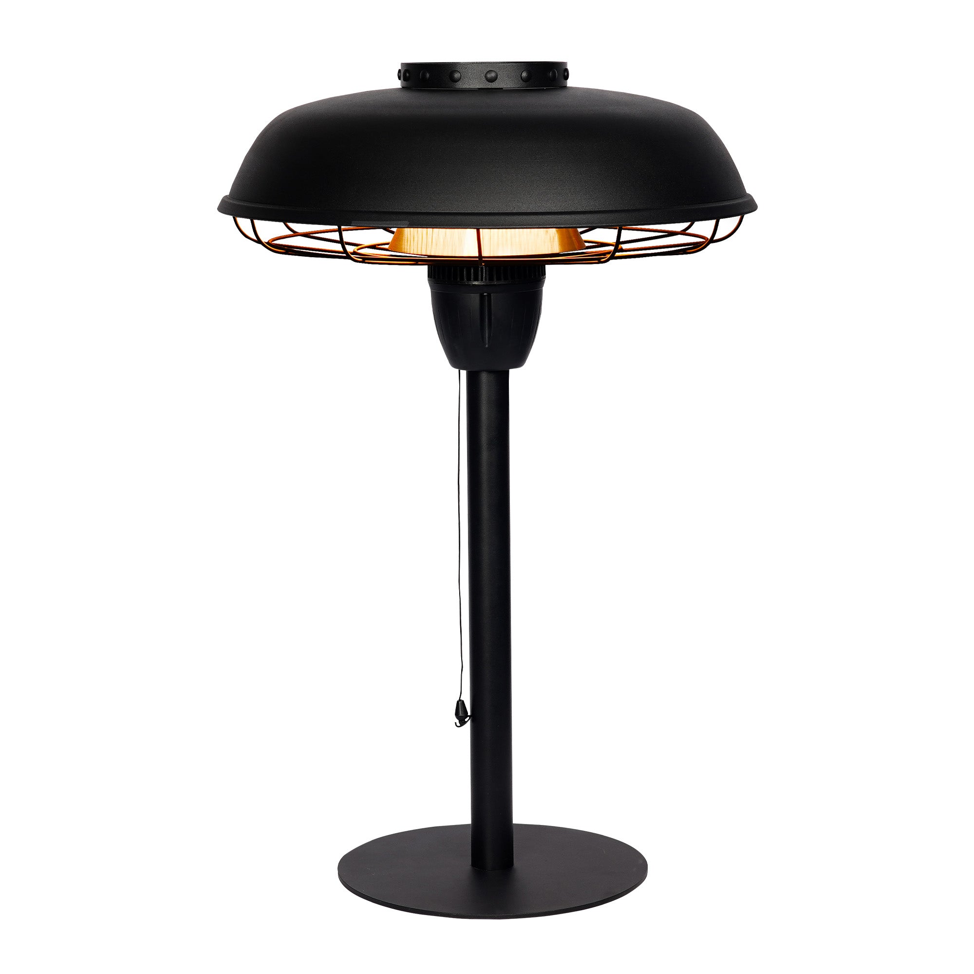 Electric Patio Infrared Heater - USAG00056 - 700/800/1500W Outdoor Hanging/Ceiling Heater With Remote Control & Touch Switch With UFO Shape Sandy Black, IP44 Waterproof