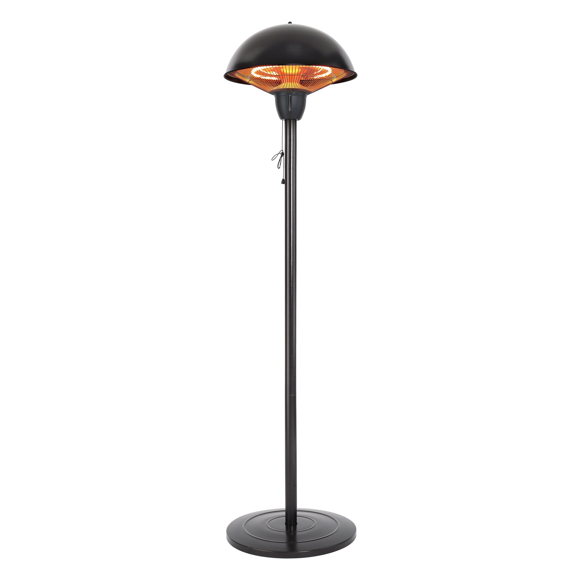 Infrared Heater - USAG00178 - 1500W with Dome Shape and Hammered Bronze Finish - Adjustable Height Outdoor Heater