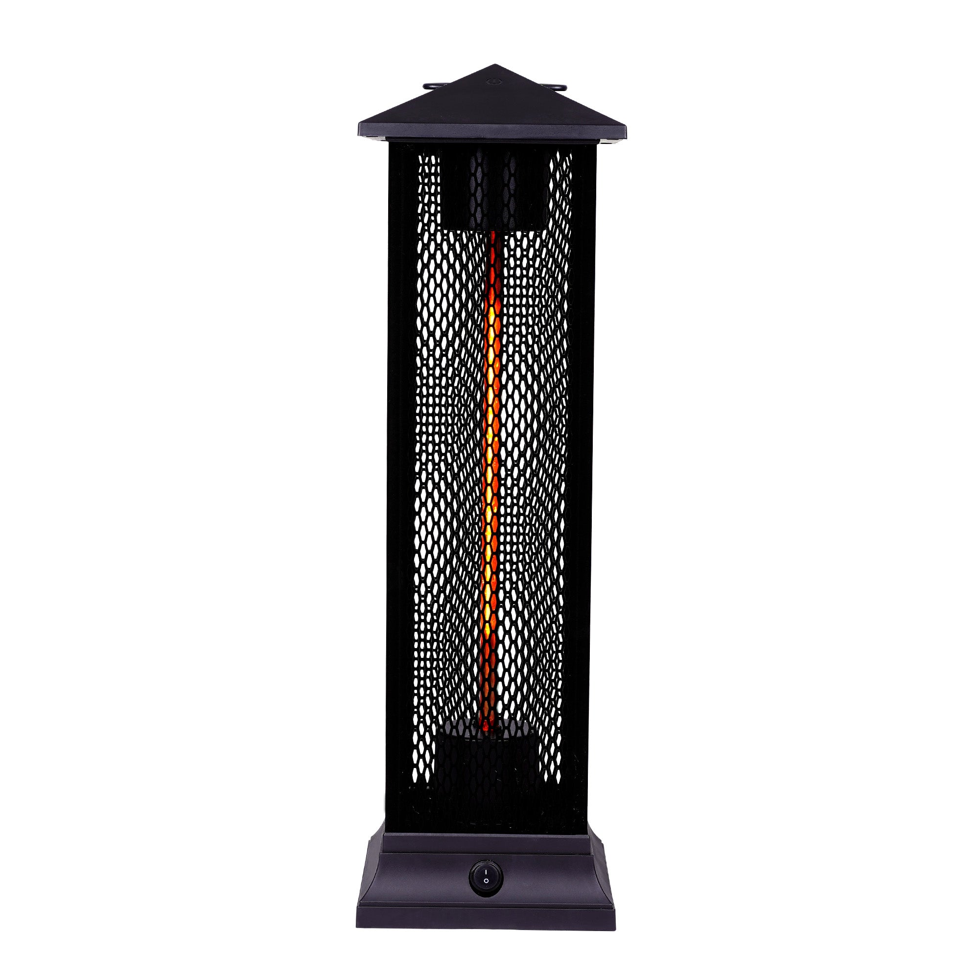 Freestanding Electric Patio Outdoor Infrared Heater - USAG00057 - 1500W with Matte Black Finished, Tip-Over Protection, Silent Heating, IP55 Outdoor Heaters