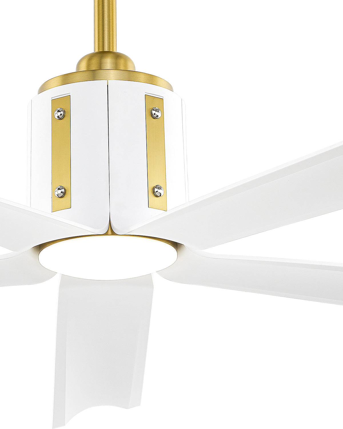 60" Smart Ceiling Fan with Light, Works with Alexa, Remote Control, White & Gold