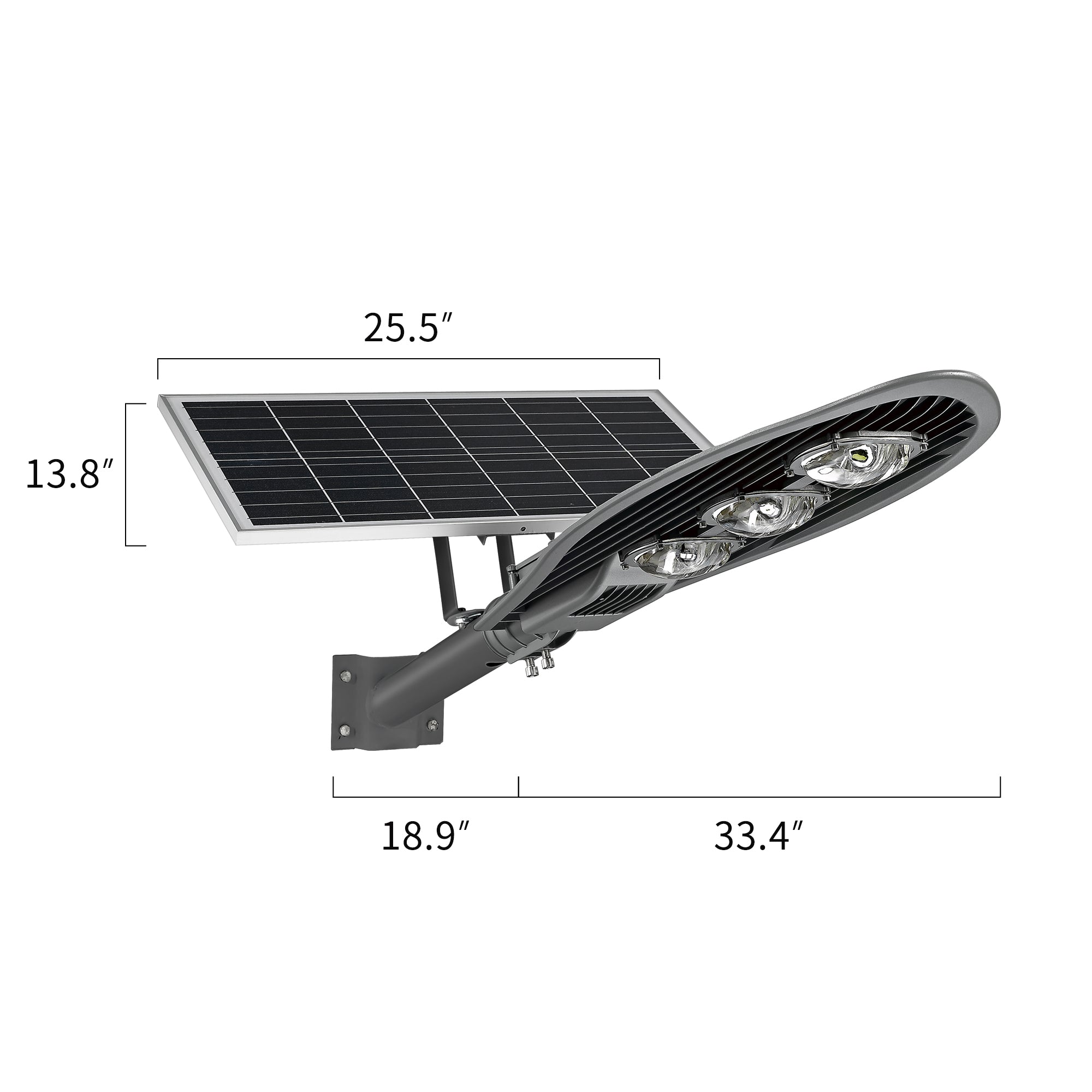 Solar Street Light Outdoor - USAG00190 - 1800W 50000LM Commercial LED Flood Security Light with Remote Control and Dusk to Dawn for Highway, Parking Lot