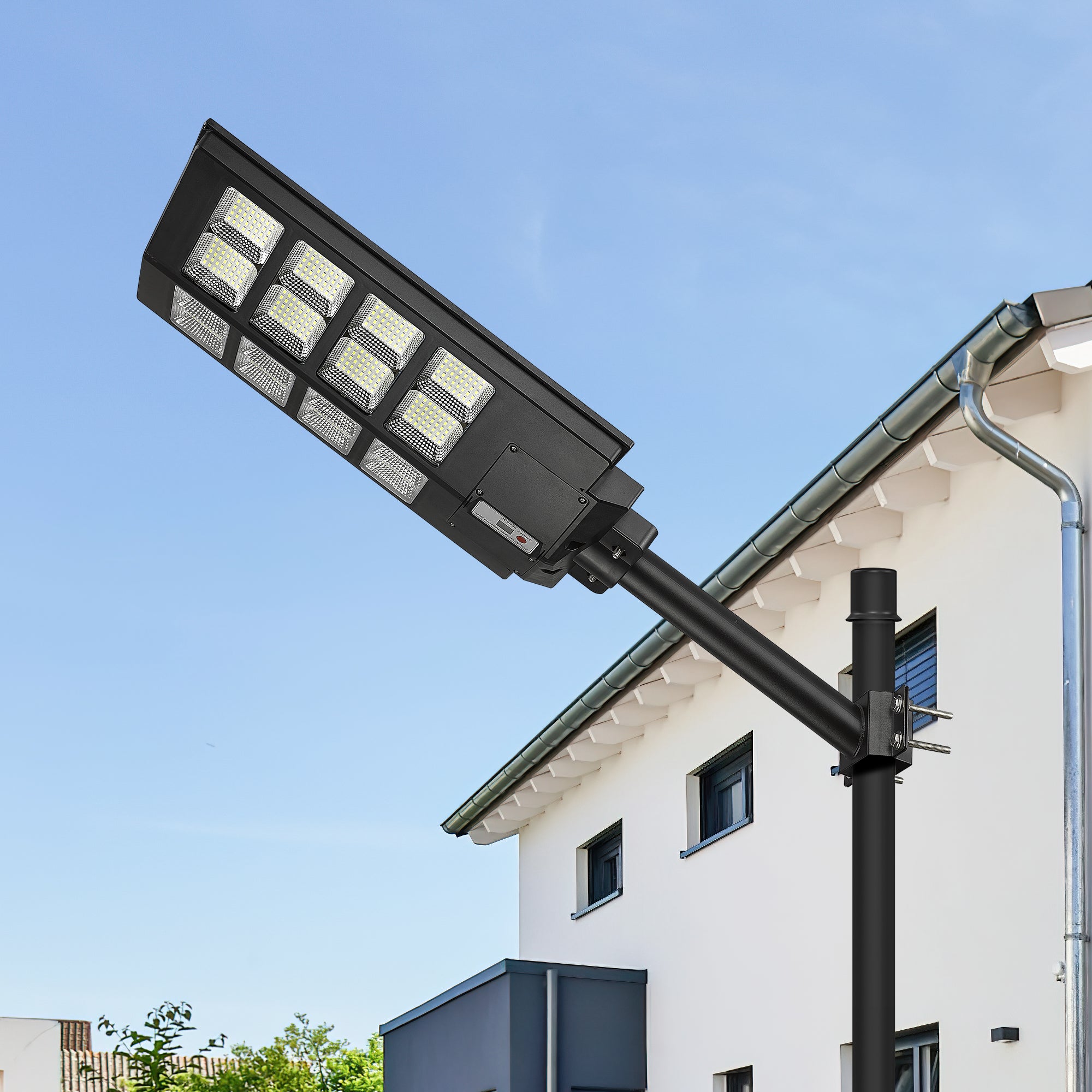 Commercial Solar Parking Lot Light - USAG00189 - 1200W 100000LM Outdoor Solar LED Street Light Dusk to Dawn with Motion Sensor, 6000K Solar Security Flood Lights for Garden, Yard