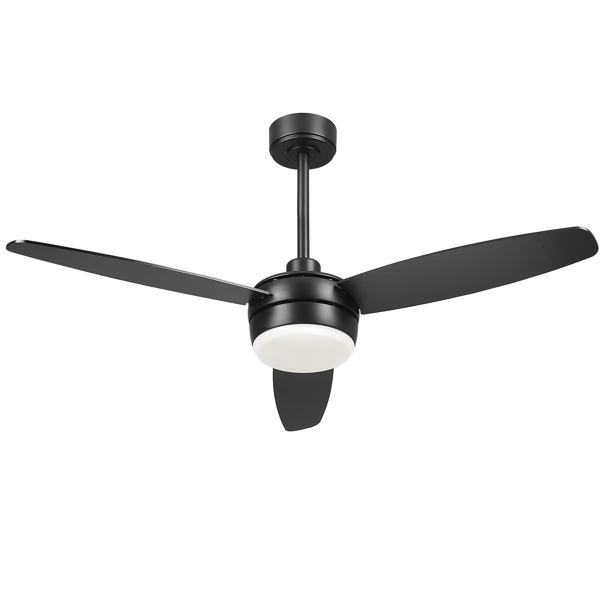 52 Inch Ceiling Fan with Lights - USAG00066 - Smart Ceiling Fan Remote & APP Control, Reversible Blades with Matte Black/Wooden Finish for Indoor/Outdoor