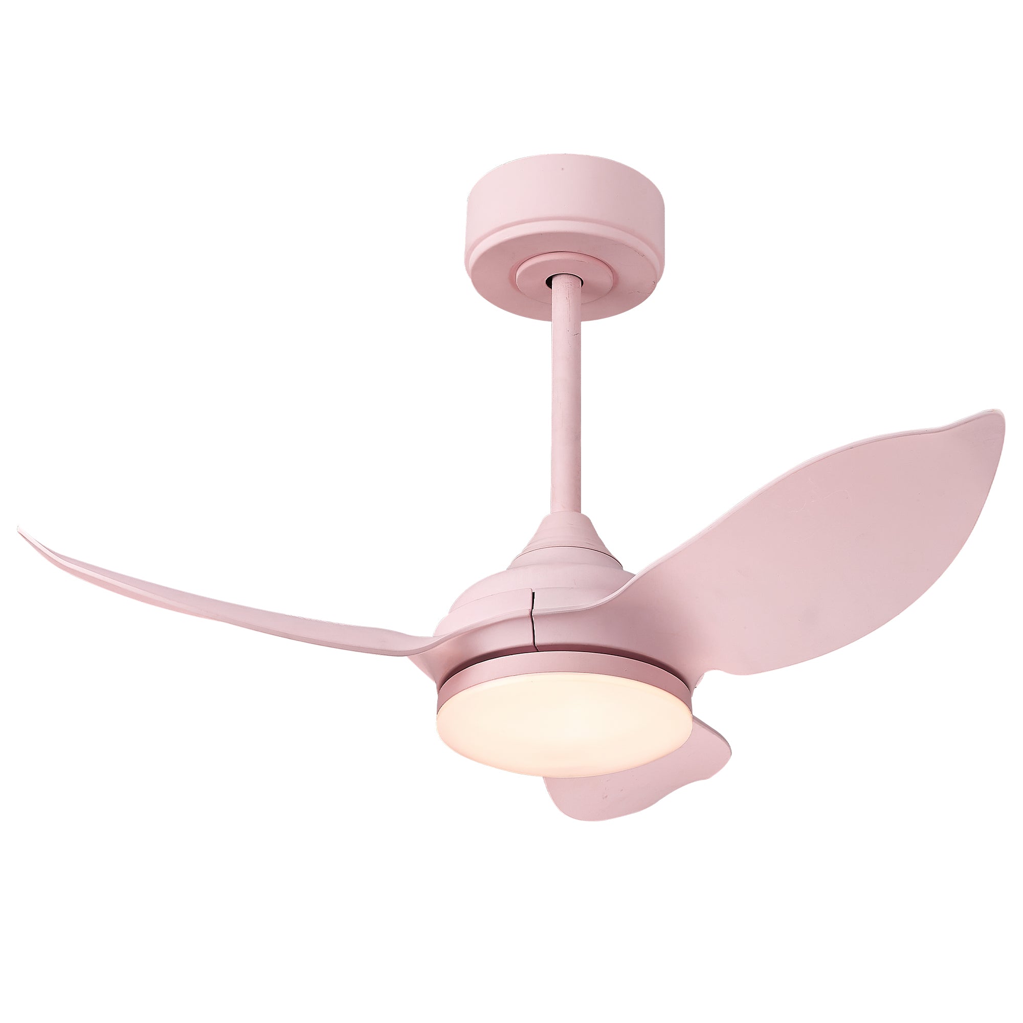 30 lnch Large Air Volume Ceiling fan - USAG00078 - LED Indoor/Outdoor Ceiling Fans with Lights and Remote Control, for Bedroom, Kitchen, Patio, Pink