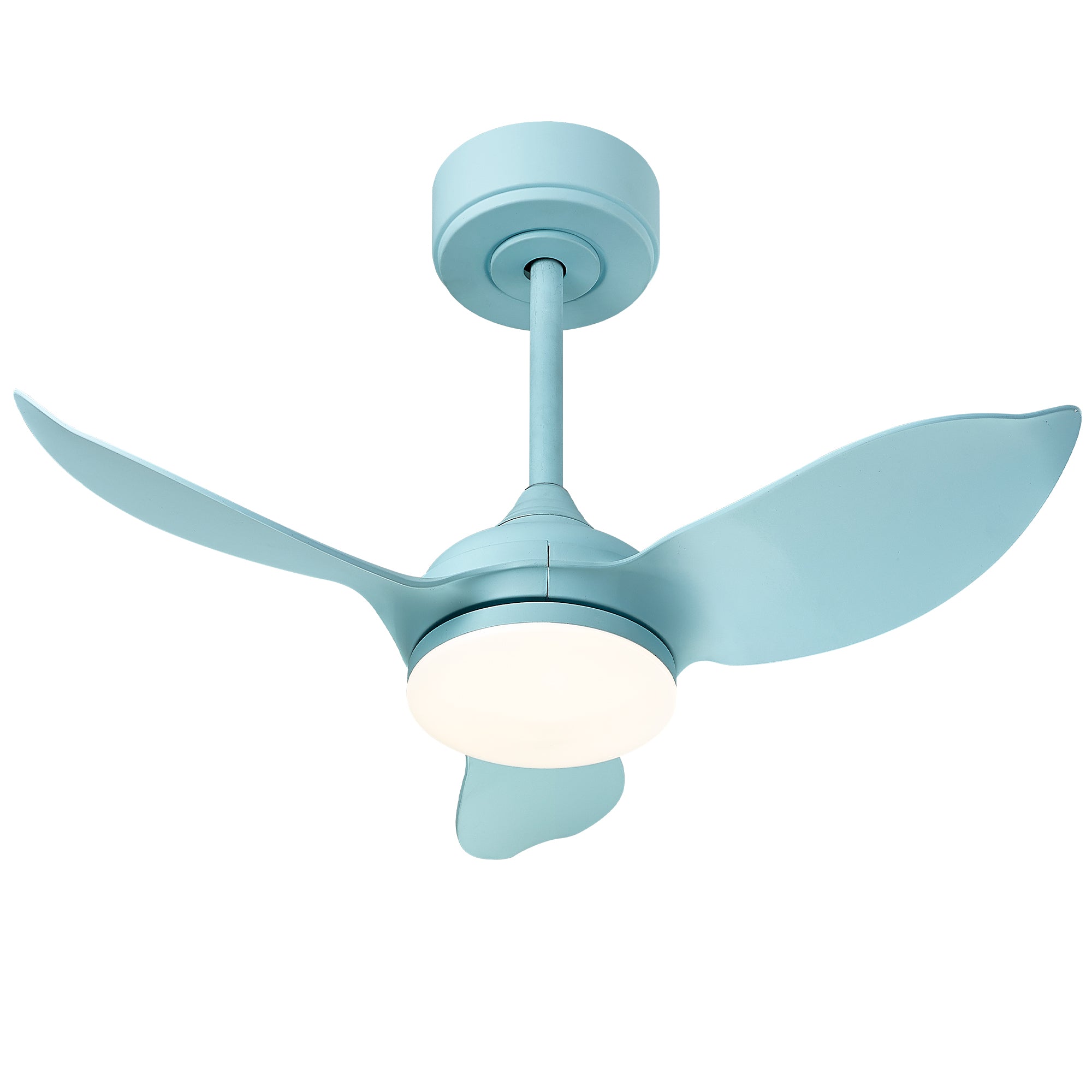 30 lnch Blue Ceiling fans - USAG00087 - LED Indoor/Outdoor Ceiling Fans with 3 Reversible Blades and Remote Control, 3 Colors, 6 Speeds