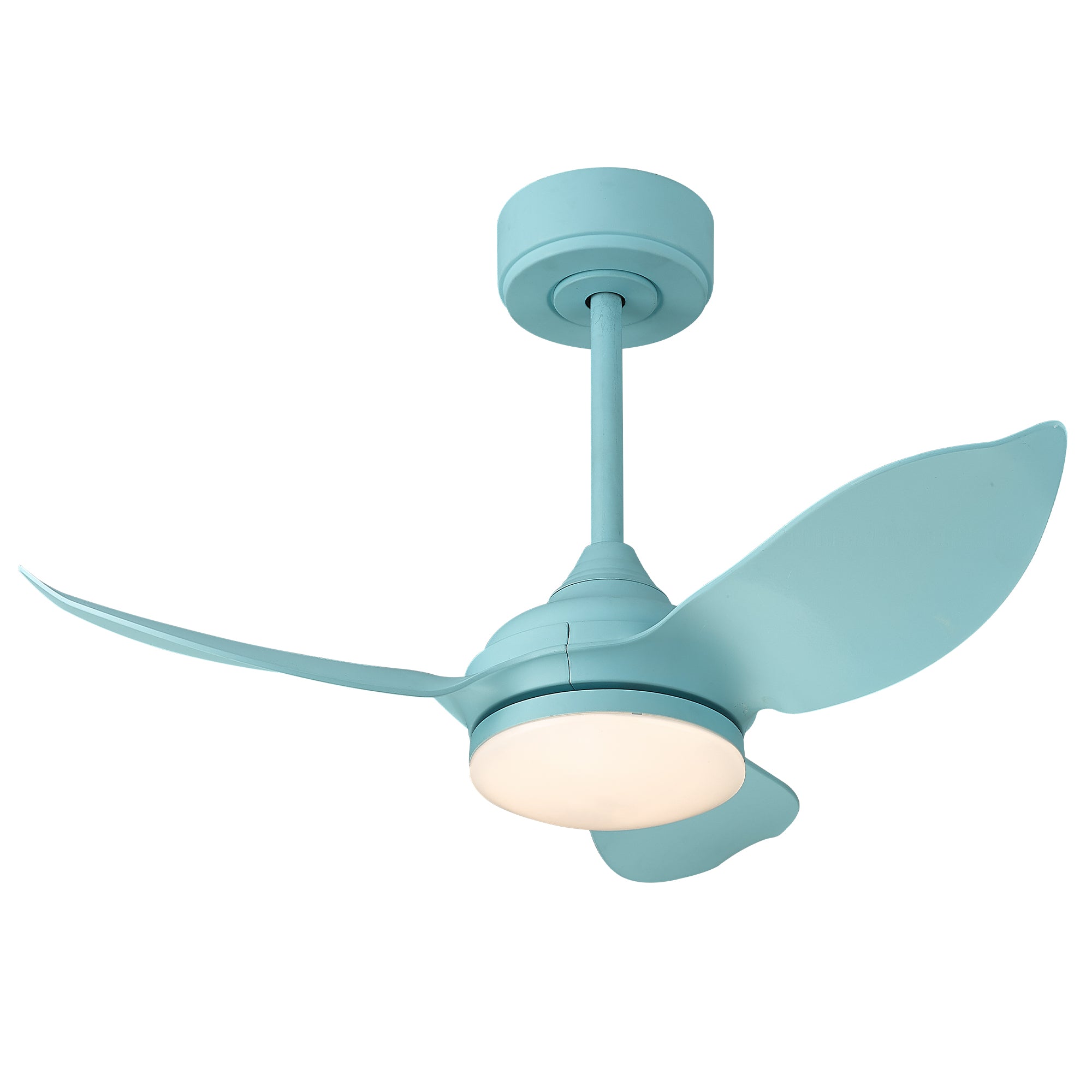 30 lnch Blue Ceiling fans - USAG00087 - LED Indoor/Outdoor Ceiling Fans with 3 Reversible Blades and Remote Control, 3 Colors, 6 Speeds