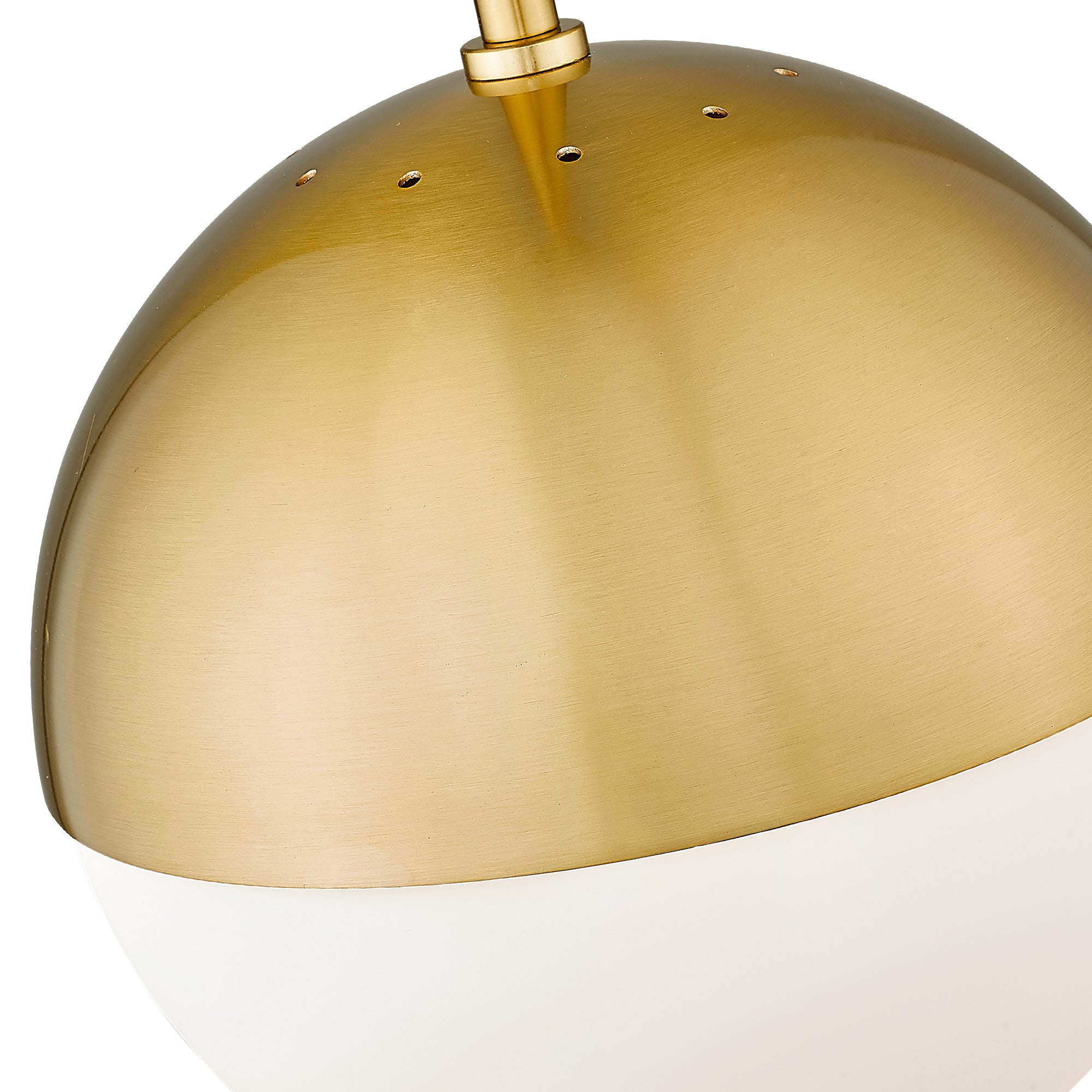 Gold Globe Glass & Metal - 8 inch 1-Light Modern Mid Century Pendant Hanging Light - USAG00096