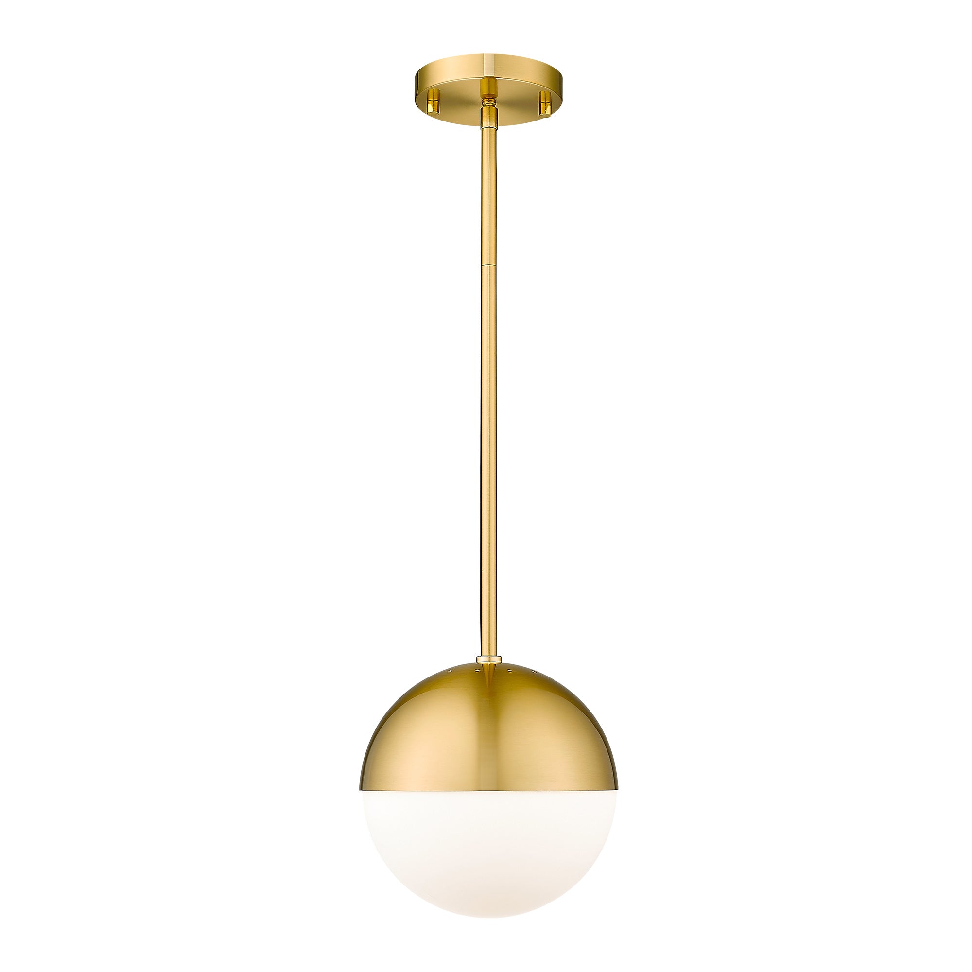 Gold Globe Glass & Metal - 8 inch 1-Light Modern Mid Century Pendant Hanging Light - USAG00096