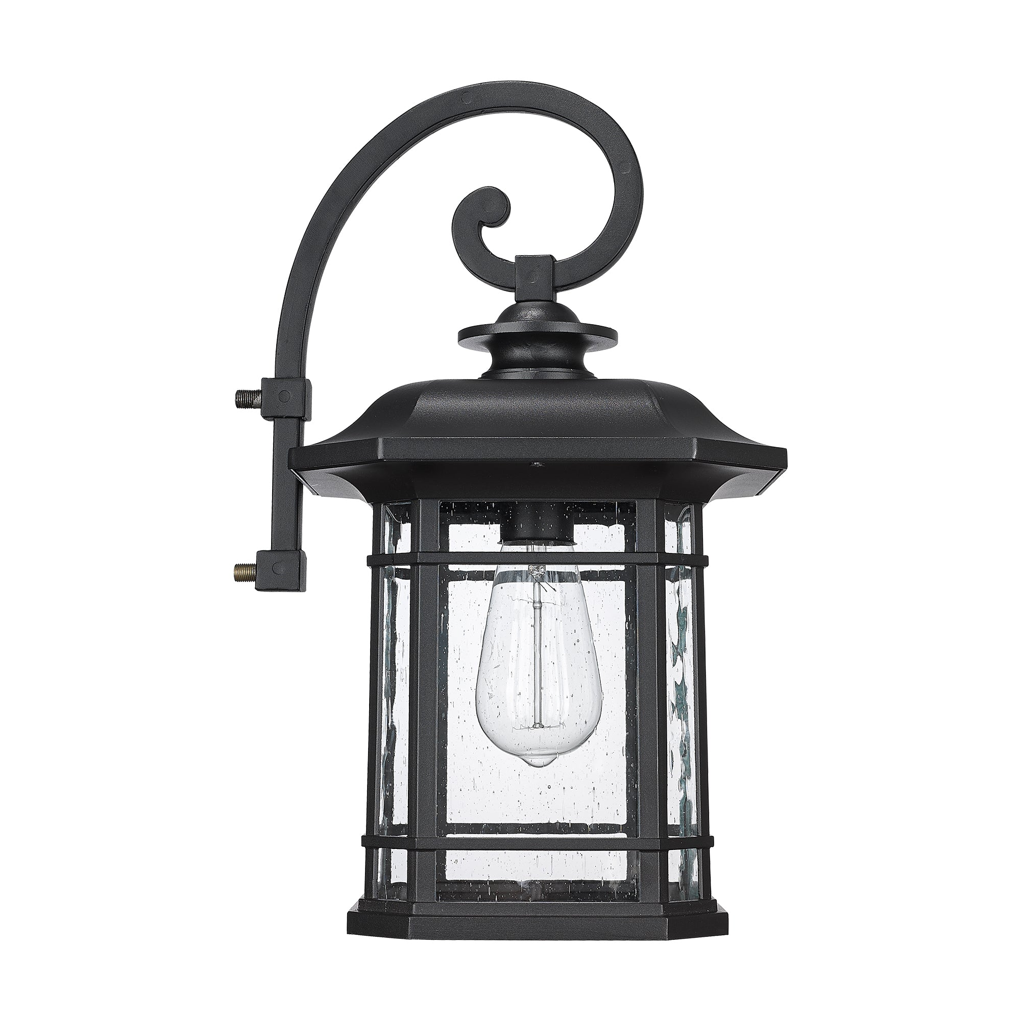 Matte Black Metal - 98 Inch 3-Light Street Pole Light Fixture with GFCI Outlet Outside Post Lantern for Driveway Walkway - USAG00114