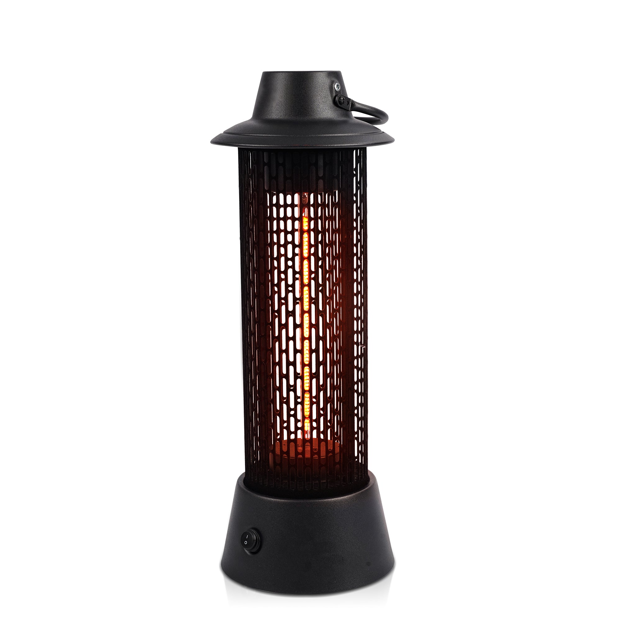 Freestanding Portable Electric Patio Heater - USAG00157 - 1200W Outdoor Infrared Heater with Lantern Shape Design, IP55 Waterproof, Silent Heating Under Table