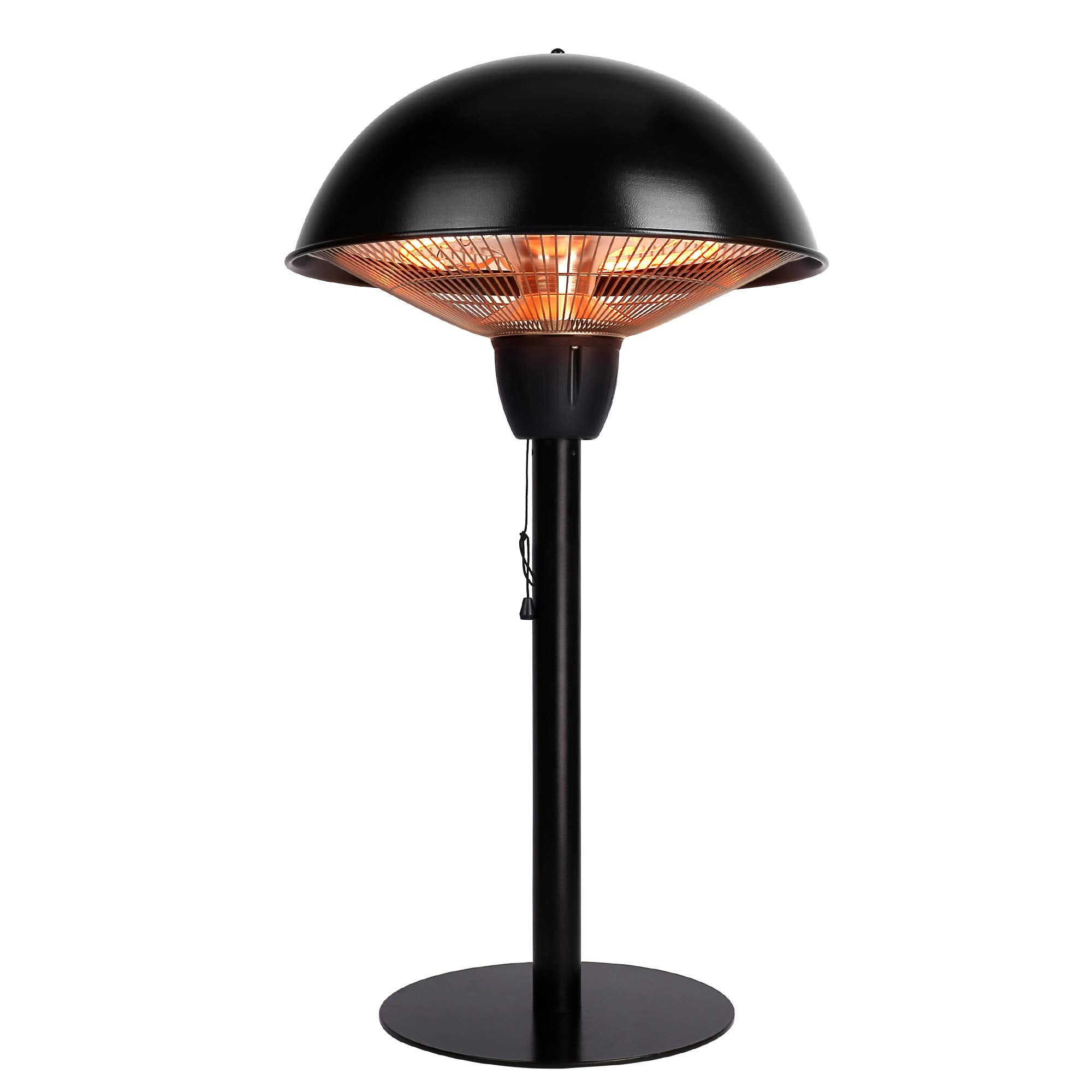 Tabletop Electric Patio Heater - USAG00159 - 1500W Portable Outdoor Infrared Heaters, Space Heater with Hammered Bronze Finished