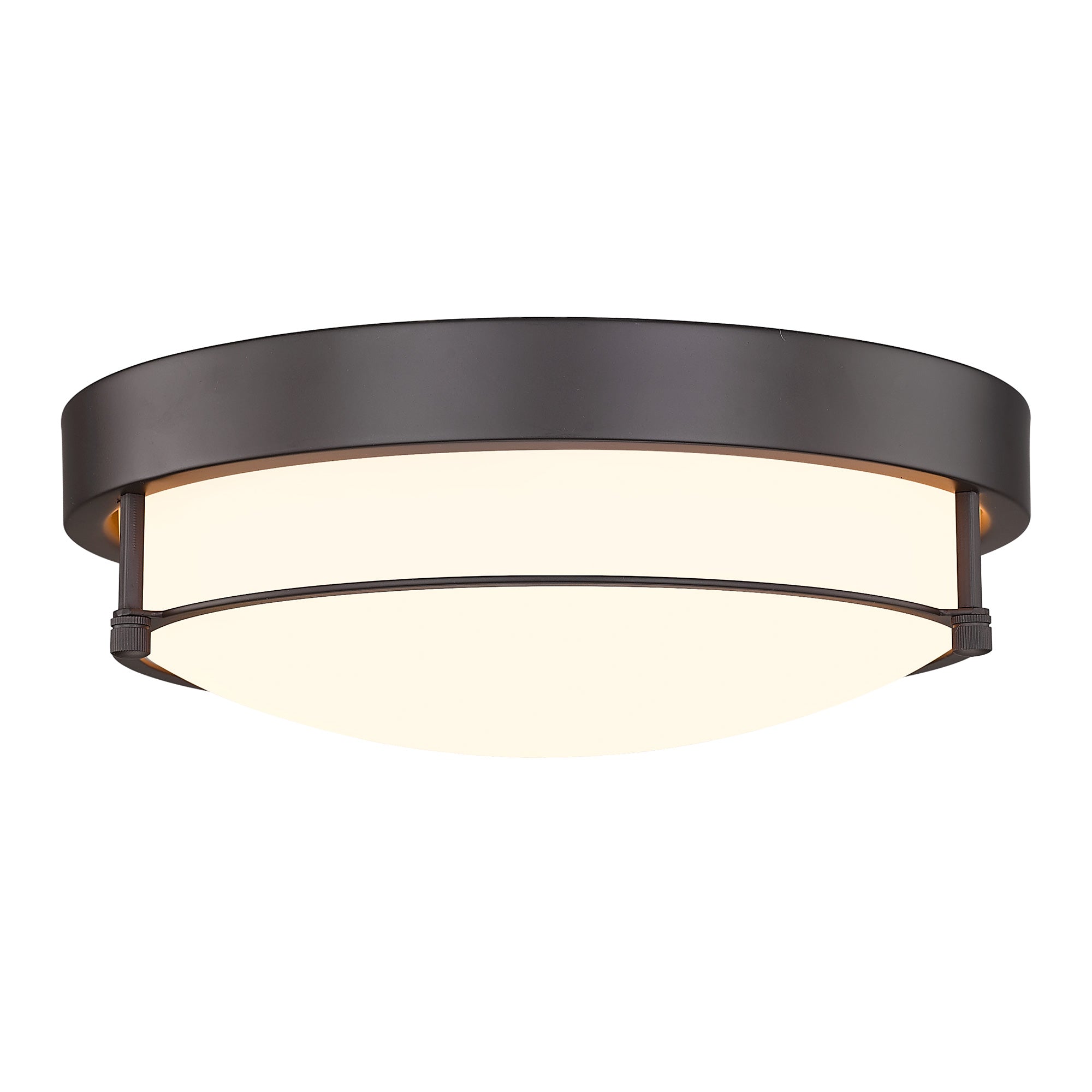 Modern Flush Mount Light Fixture with Oil-rubbed Bronze Finish - 12 inch 2-Light Ceiling Light - USAG00247