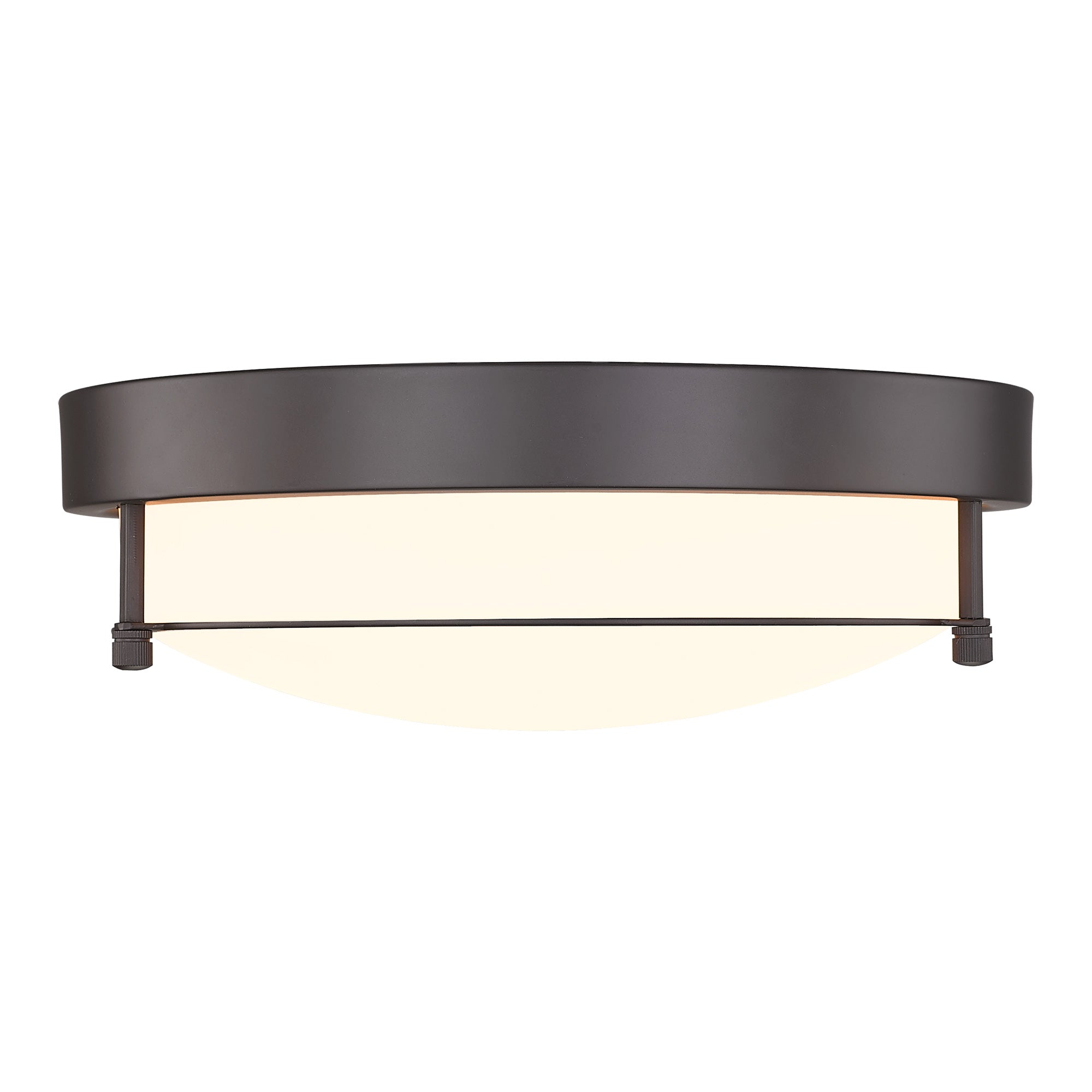 Modern Flush Mount Light Fixture with Oil-rubbed Bronze Finish - 12 inch 2-Light Ceiling Light - USAG00247