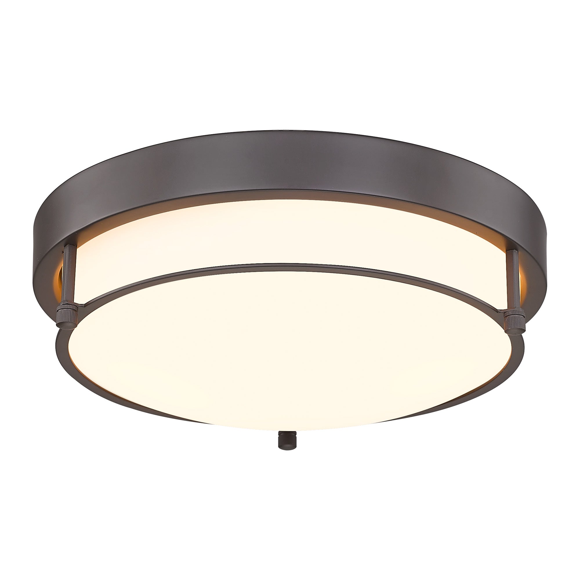 Modern Flush Mount Light Fixture with Oil-rubbed Bronze Finish - 12 inch 2-Light Ceiling Light - USAG00247