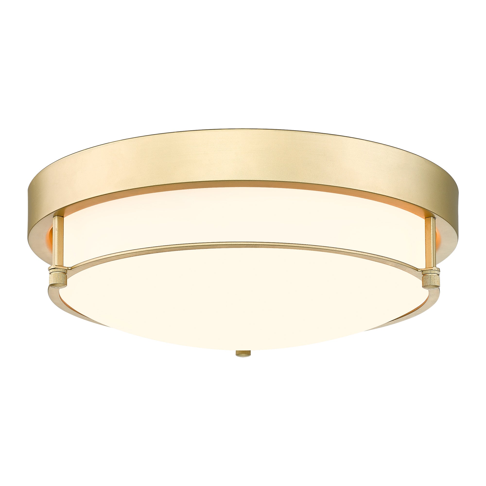 Modern Flush Mount Light Fixture with Brass Gold Finish - 12 inch 2-Light Ceiling Light - USAG00248