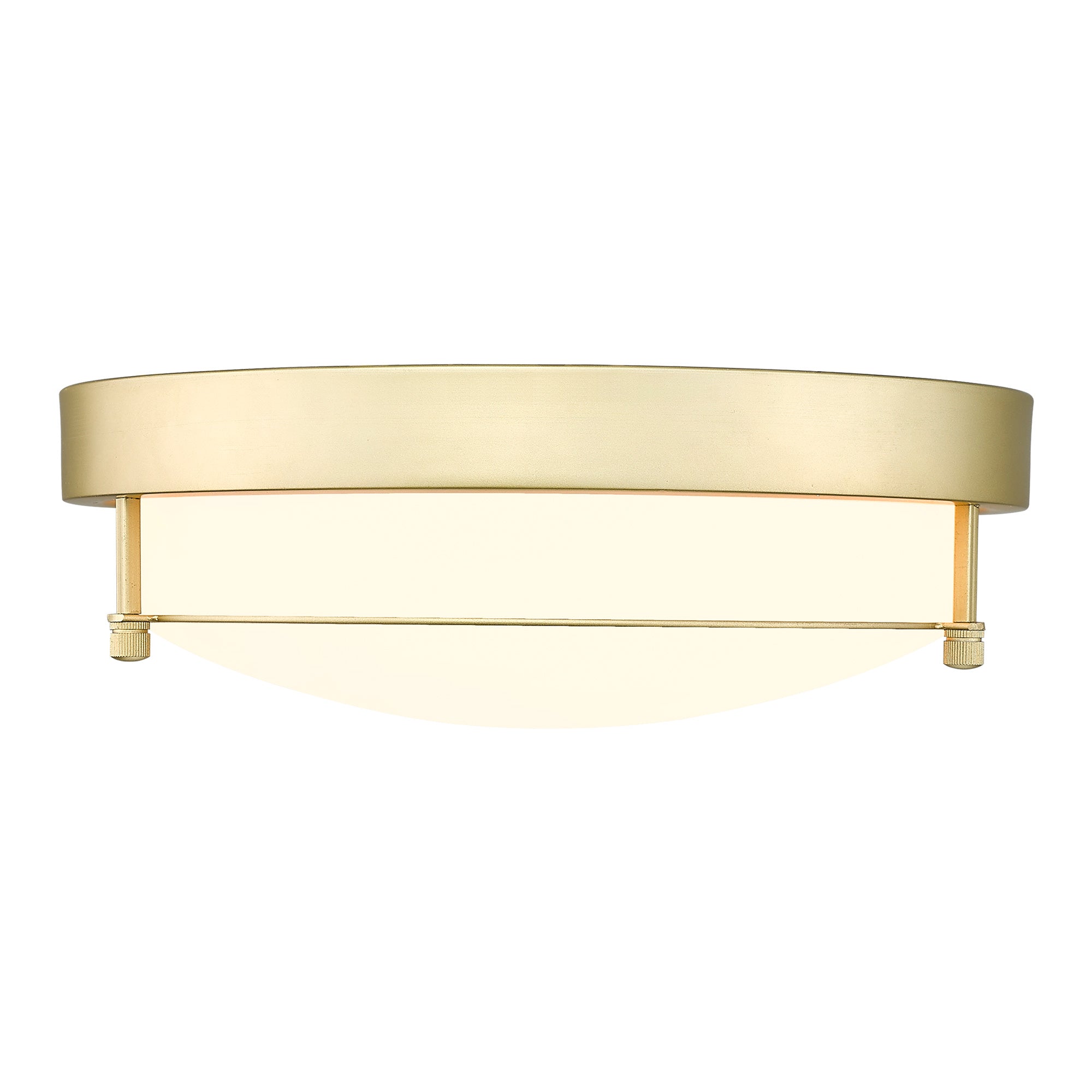 Modern Flush Mount Light Fixture with Brass Gold Finish - 12 inch 2-Light Ceiling Light - USAG00248