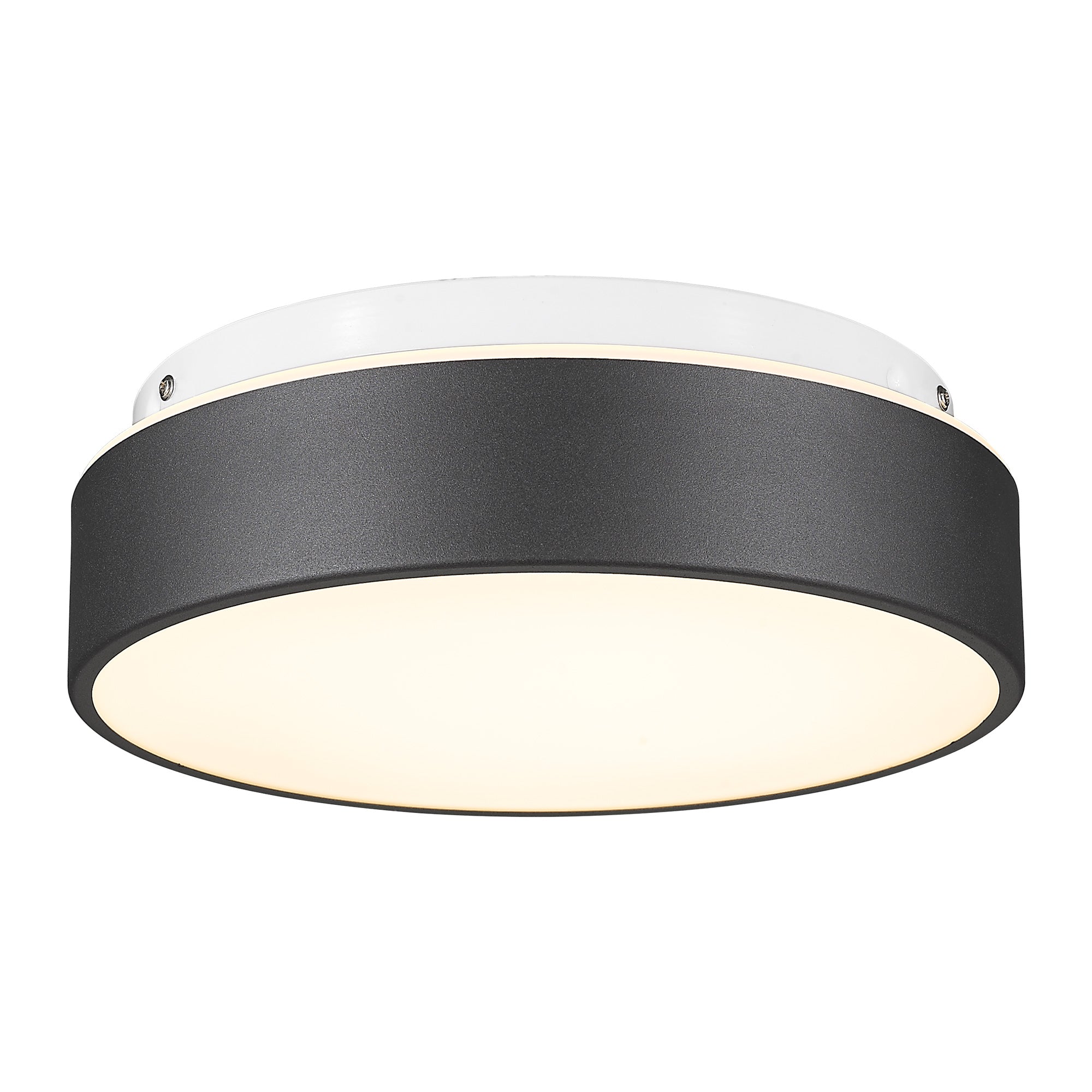 Matte Black Glass & Metal - 12" LED Close to Ceiling Light - USAG00250