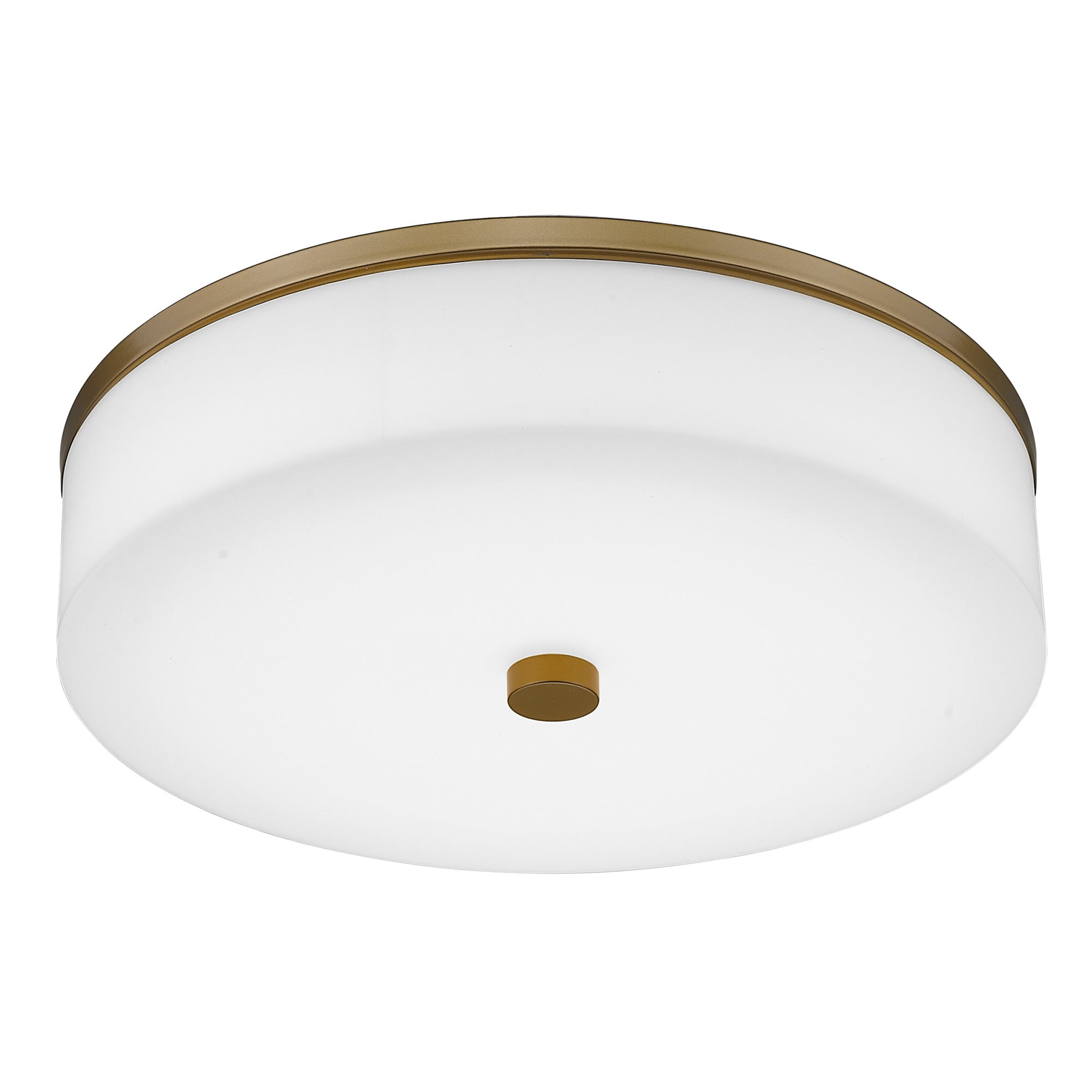 Aged Brass Acrylic & Metal - 16 Inch Modern Flush Mount Ceiling Light Large Light Fixtures Ceiling IN Aged Brass 2- Light Flush Mount Light Fixture with Drum White Acrylic Shade - USAG00260