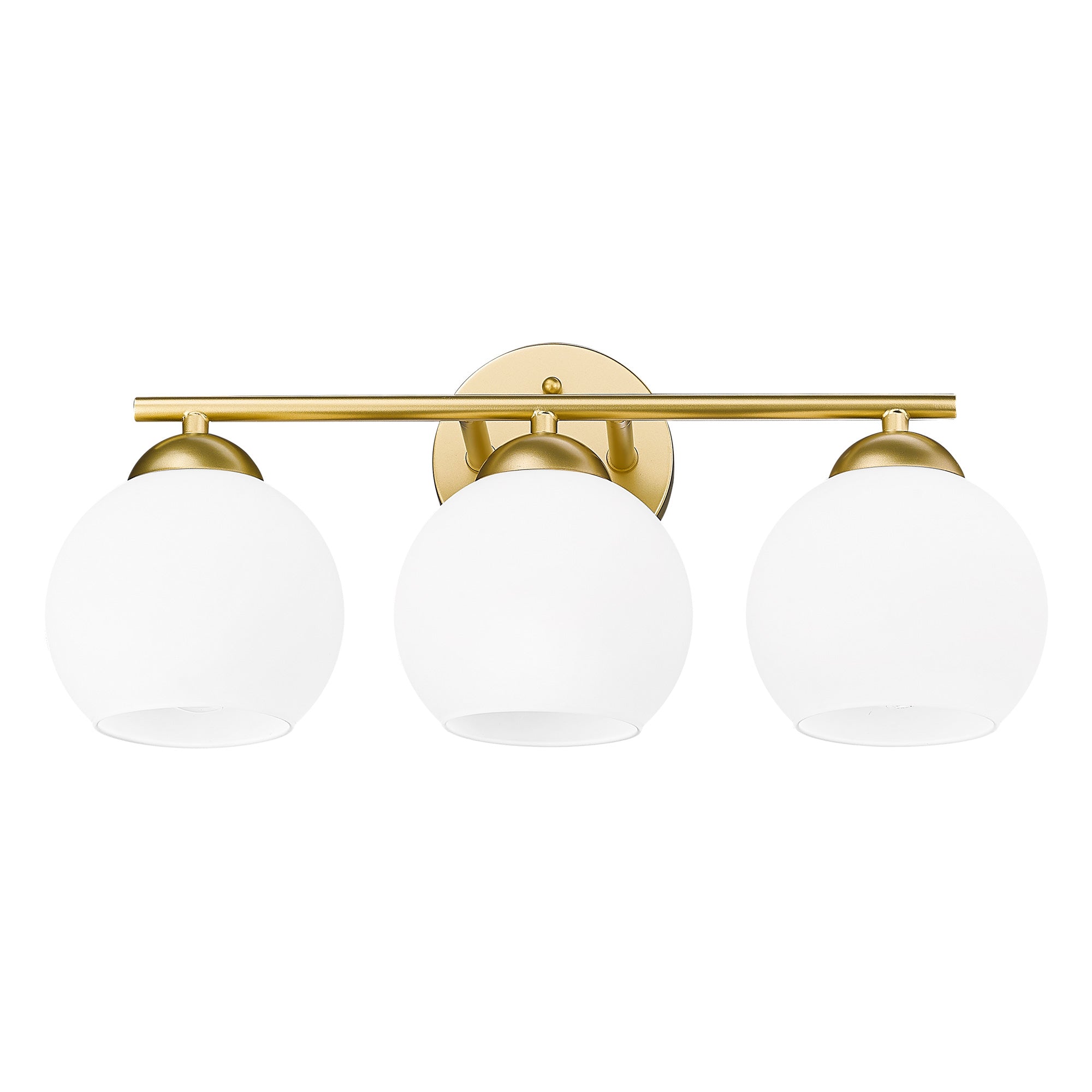 Gold Glass & Metal - 18.5'' 3-Lights Globe Vanity Light - USAG00265