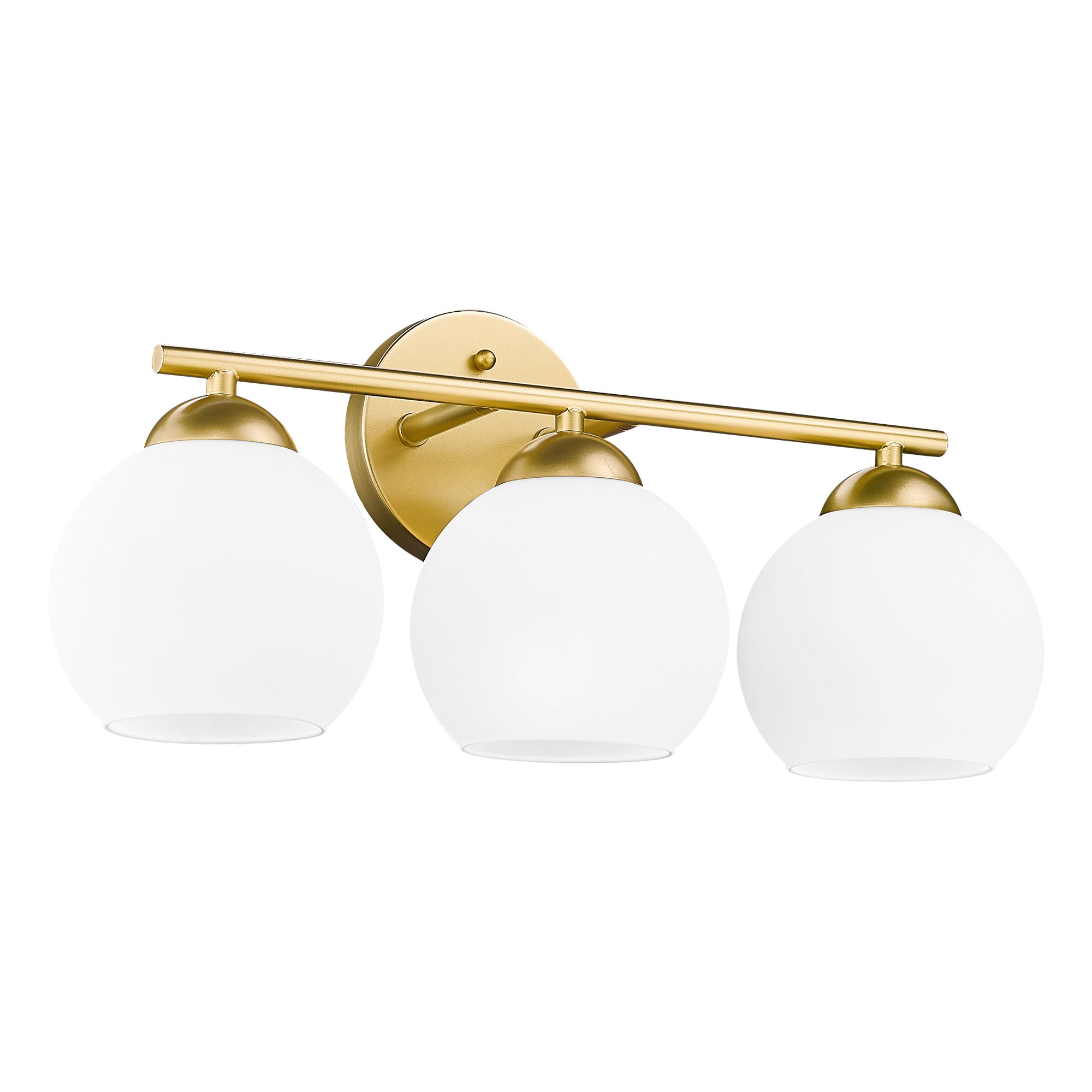 Gold Glass & Metal - 18.5'' 3-Lights Globe Vanity Light - USAG00265