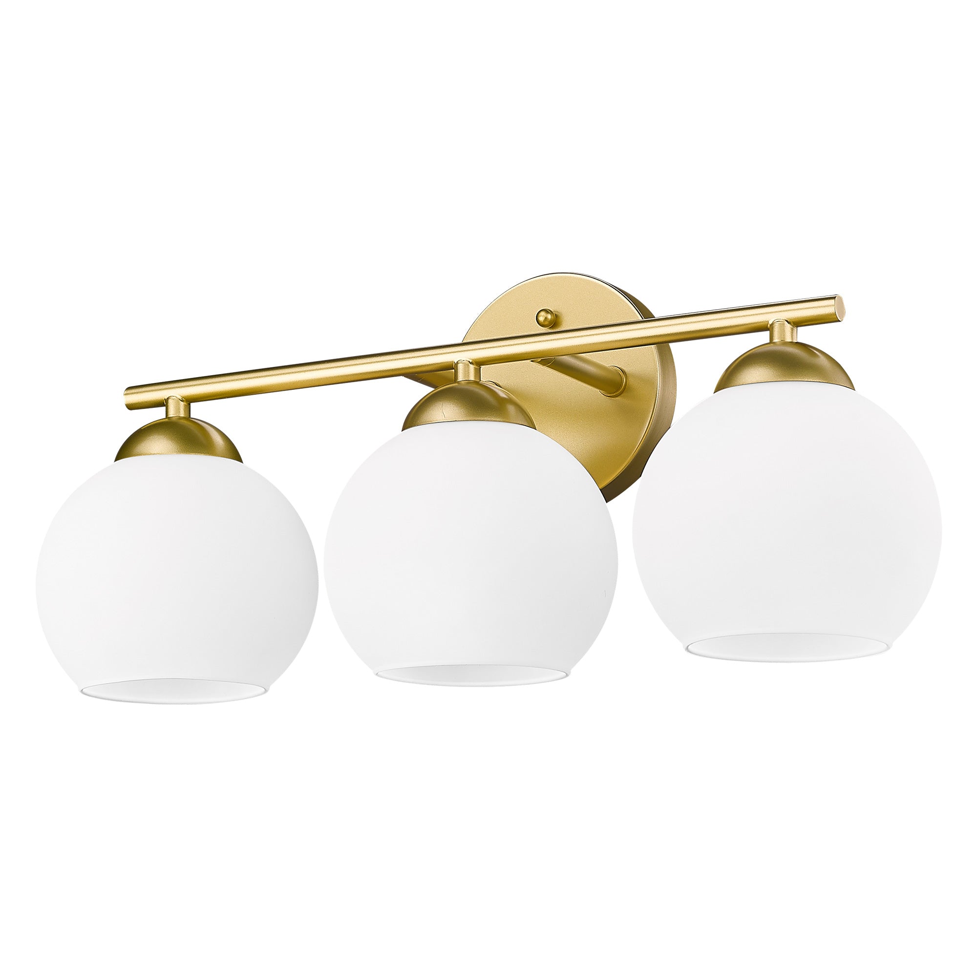 Gold Glass & Metal - 18.5'' 3-Lights Globe Vanity Light - USAG00265