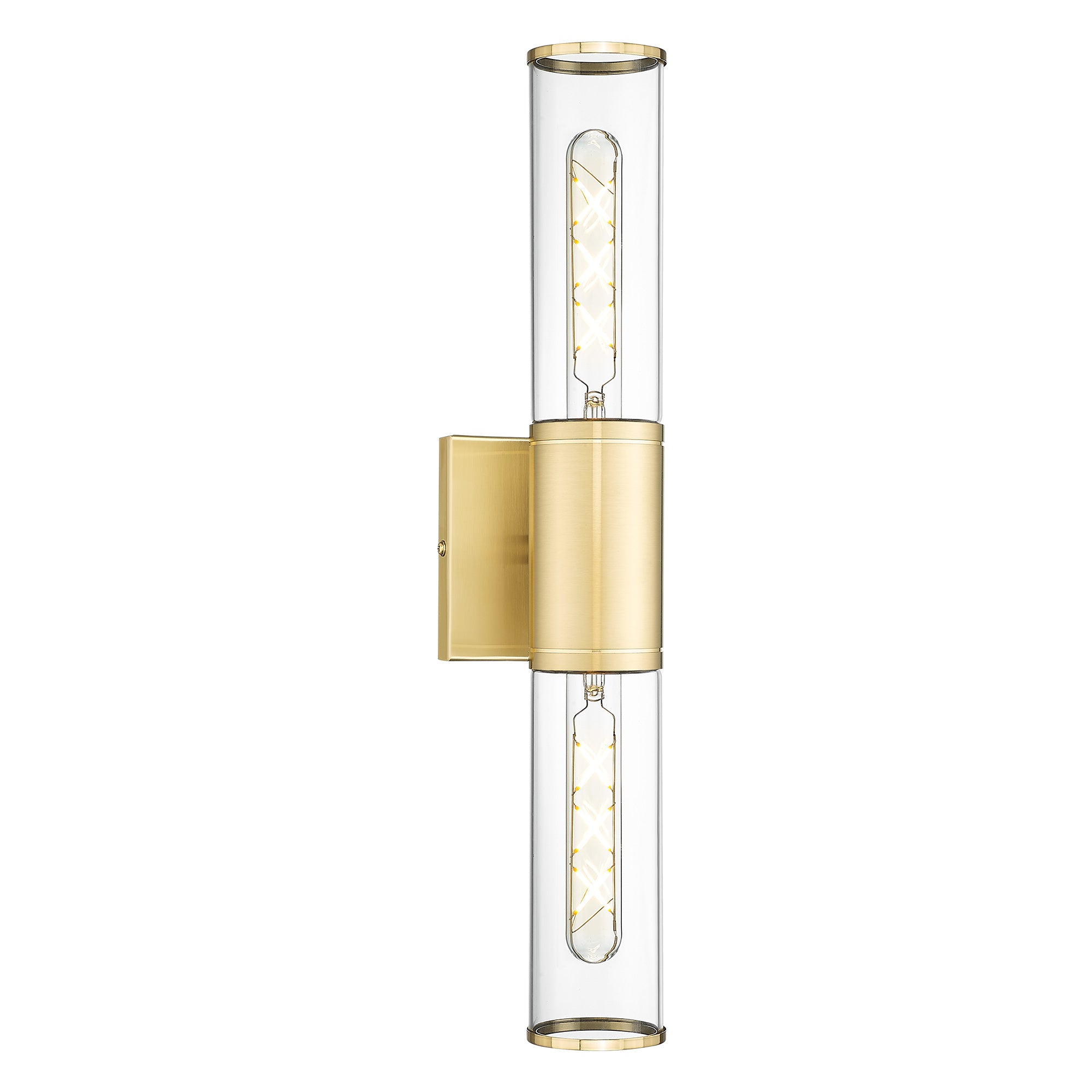 Gold Glass & Metal - Wall Lights in Clear Glass Indoor Wall Sconce Modern Wall Light Up and Down Wall Mount Lamp For Bathroom Bedroom Hallway Kitchen - USAG00267