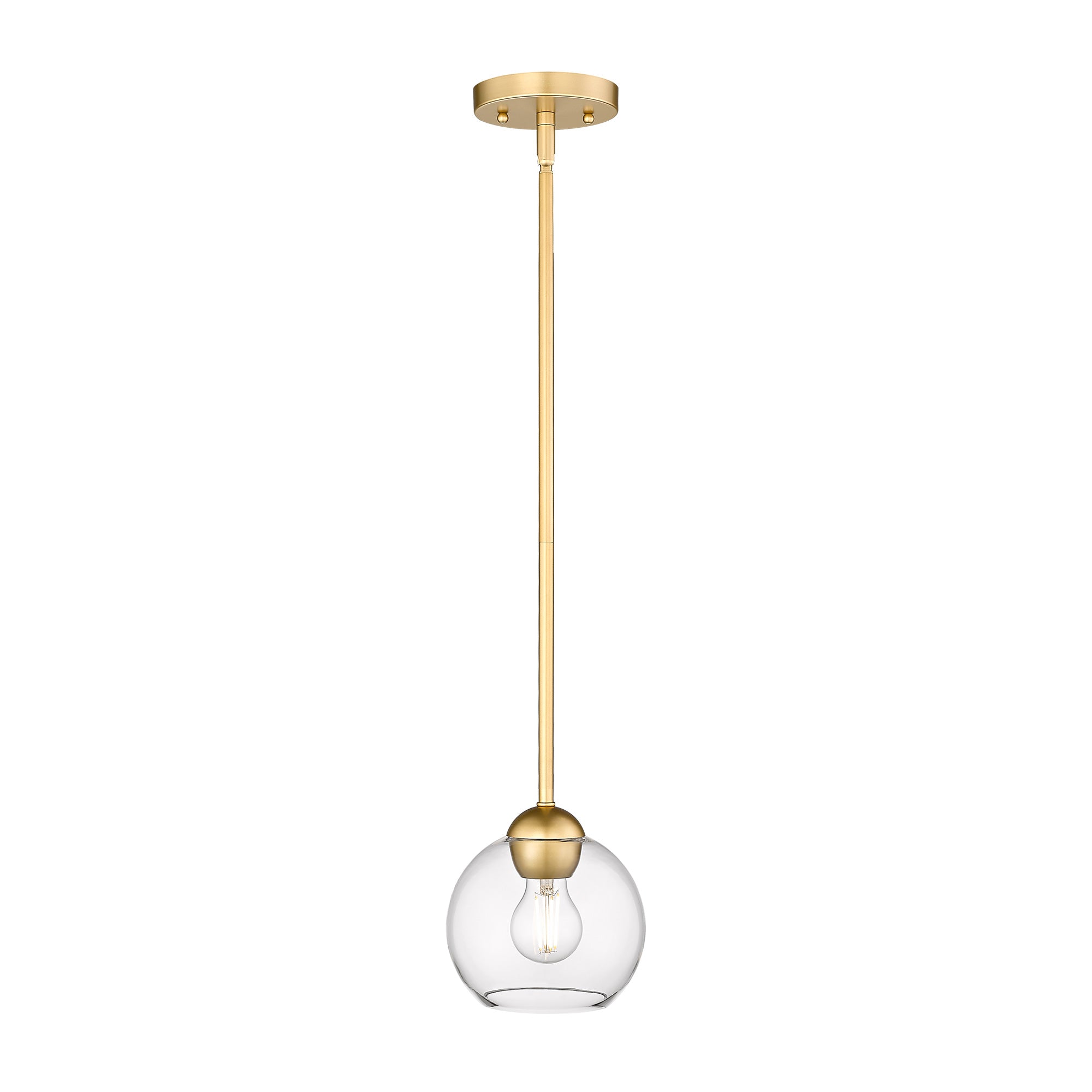 Gold Glass & Metal - 7'' Globe Pendant Light - USAG00272