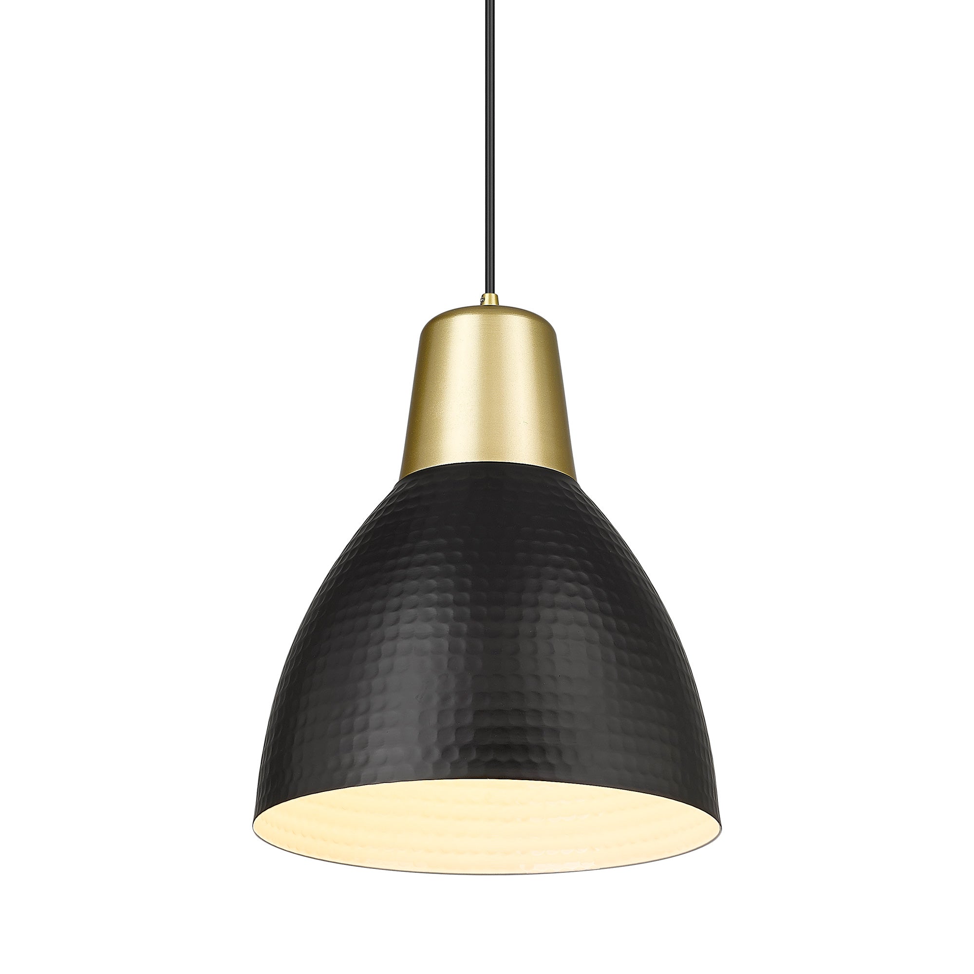 Black & Gold Metal - 10'' Black and Gold Dump Pendant Lights - USAG00274