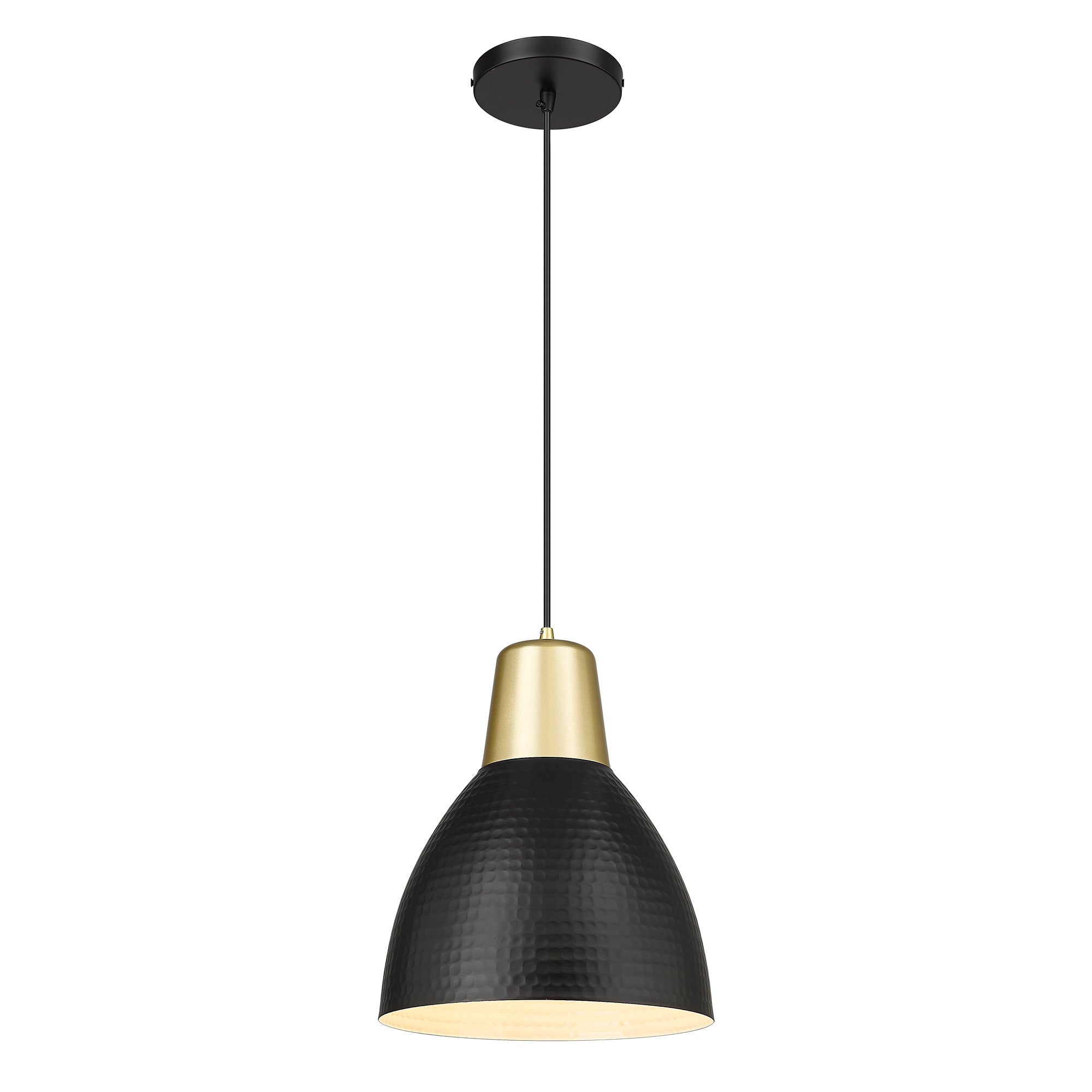 Black & Gold Metal - 10'' Black and Gold Dump Pendant Lights - USAG00274