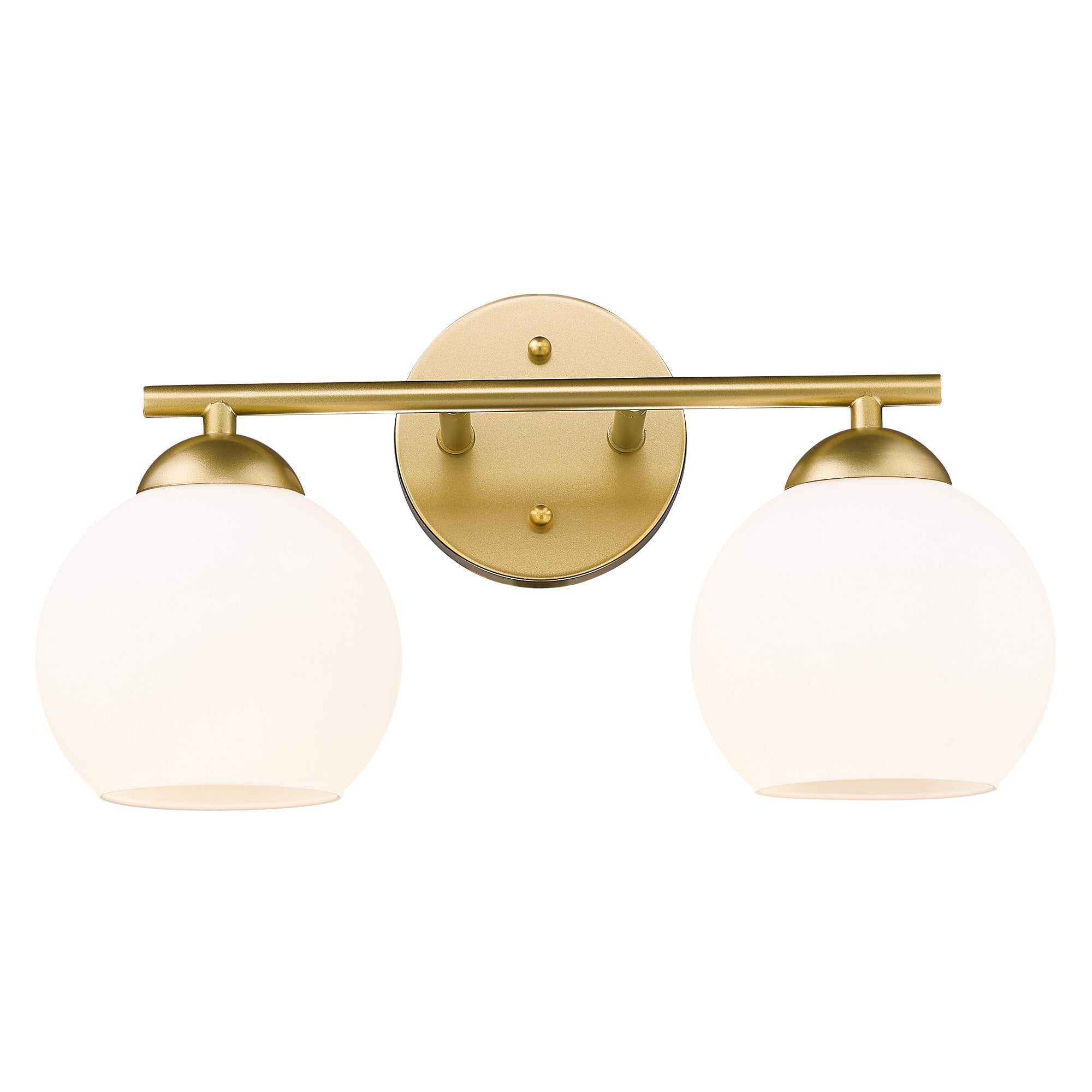 Gold Glass & Metal - 15.6'' 2-Light Gold Bathroom Light Fixtures Over Mirror - USAG00278