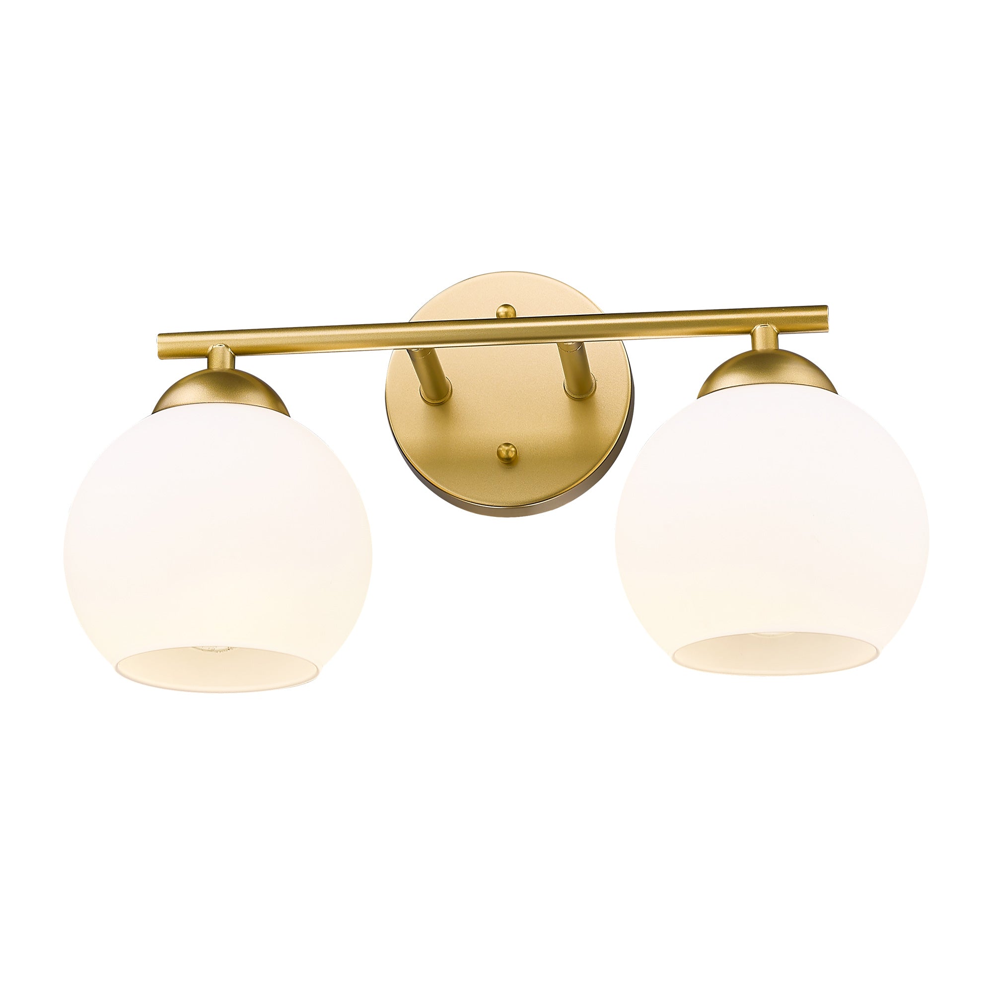 Gold Glass & Metal - 15.6'' 2-Light Gold Bathroom Light Fixtures Over Mirror - USAG00278