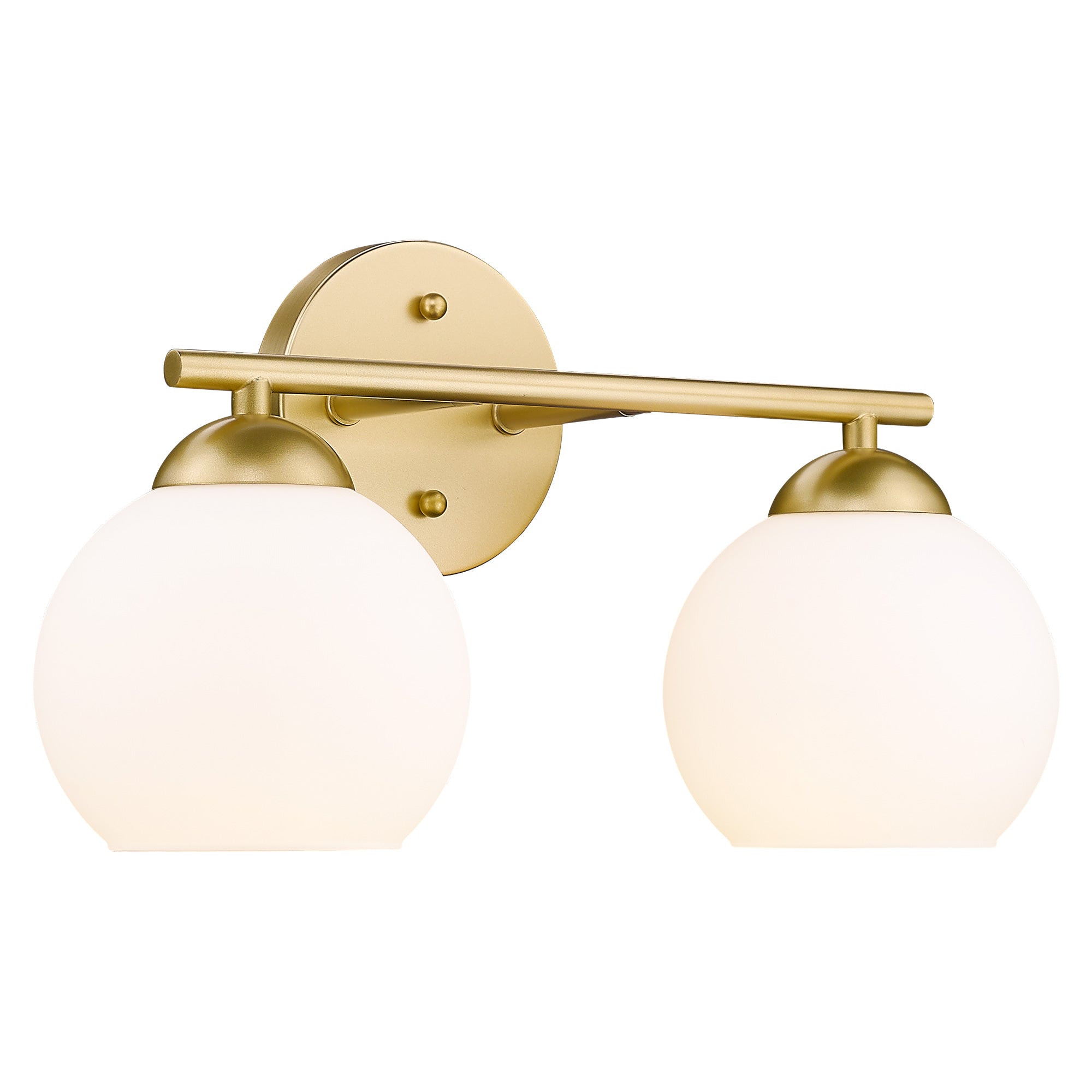 Gold Glass & Metal - 15.6'' 2-Light Gold Bathroom Light Fixtures Over Mirror - USAG00278