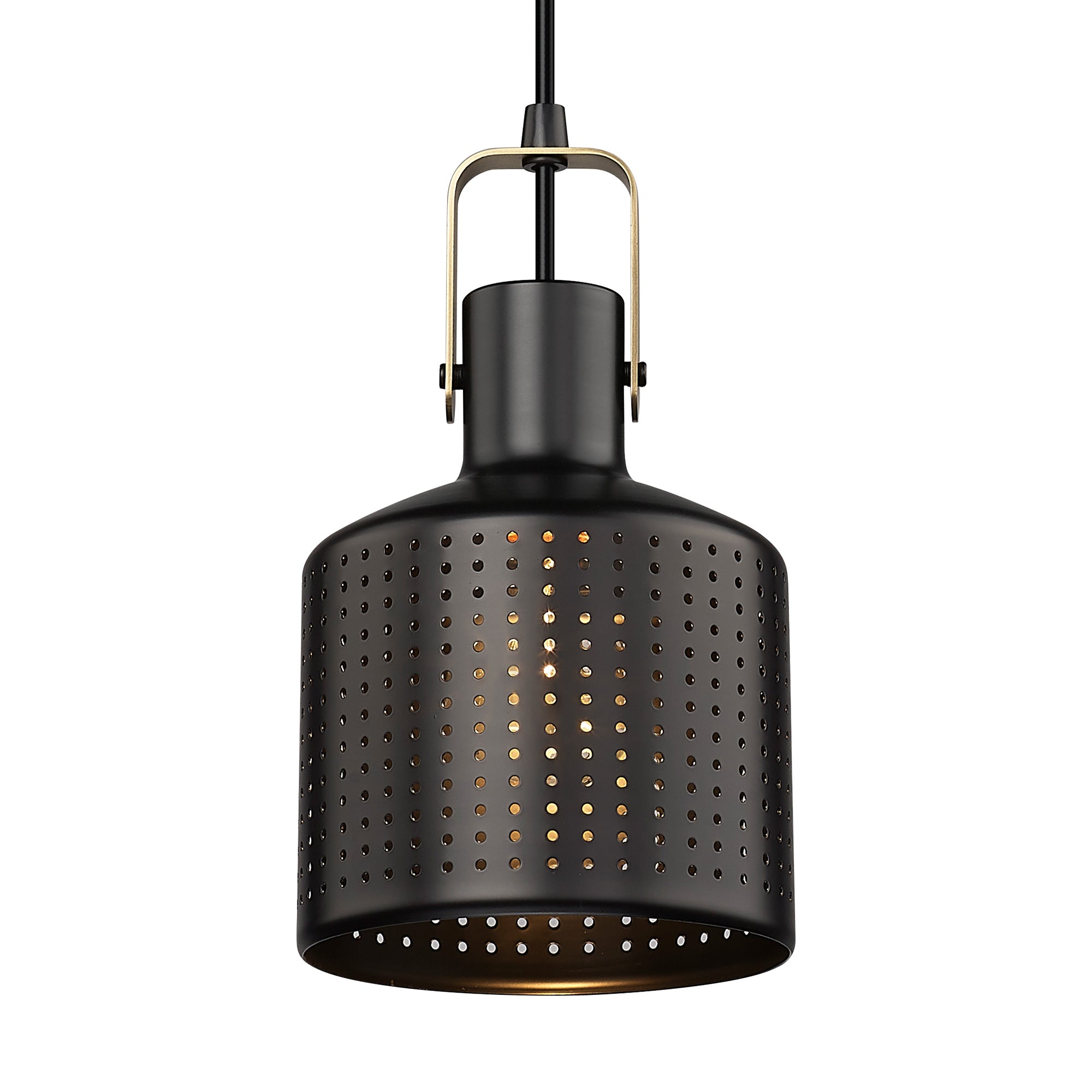 Matte Black Metal - 6'' 1 Light Black Pendant Light - USAG00280