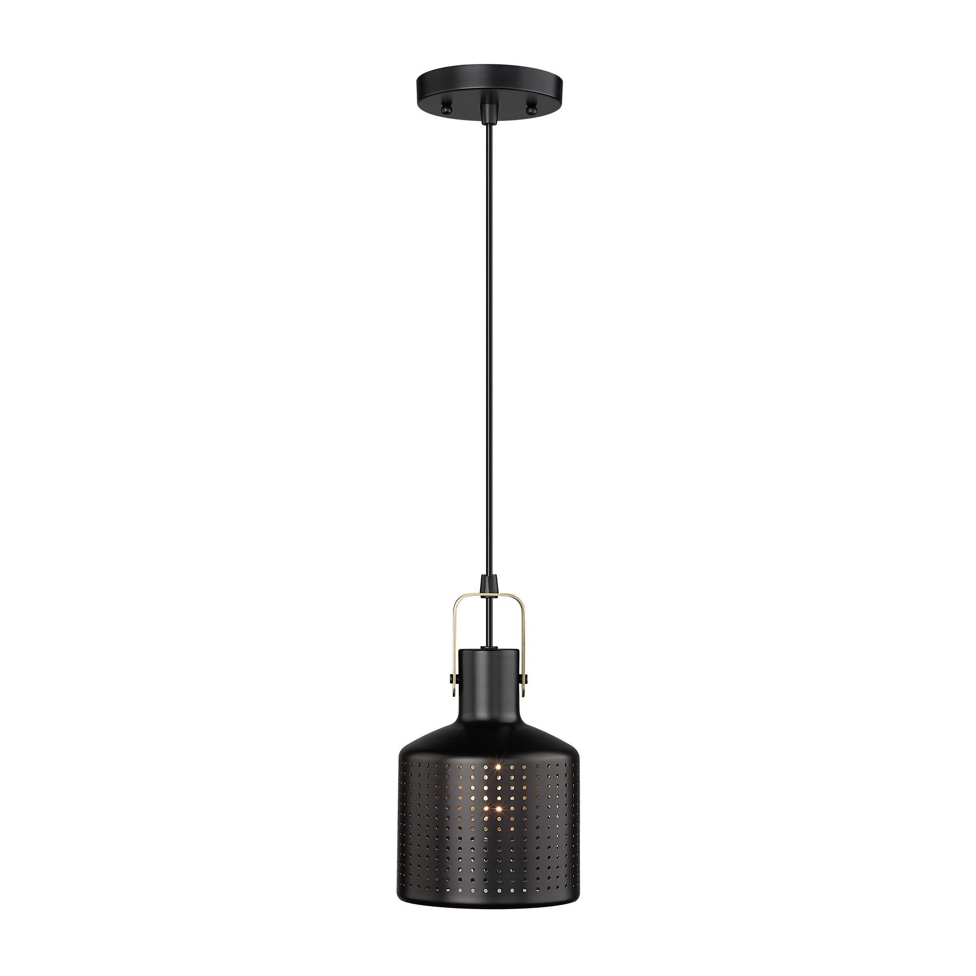 Matte Black Metal - 6'' 1 Light Black Pendant Light - USAG00280