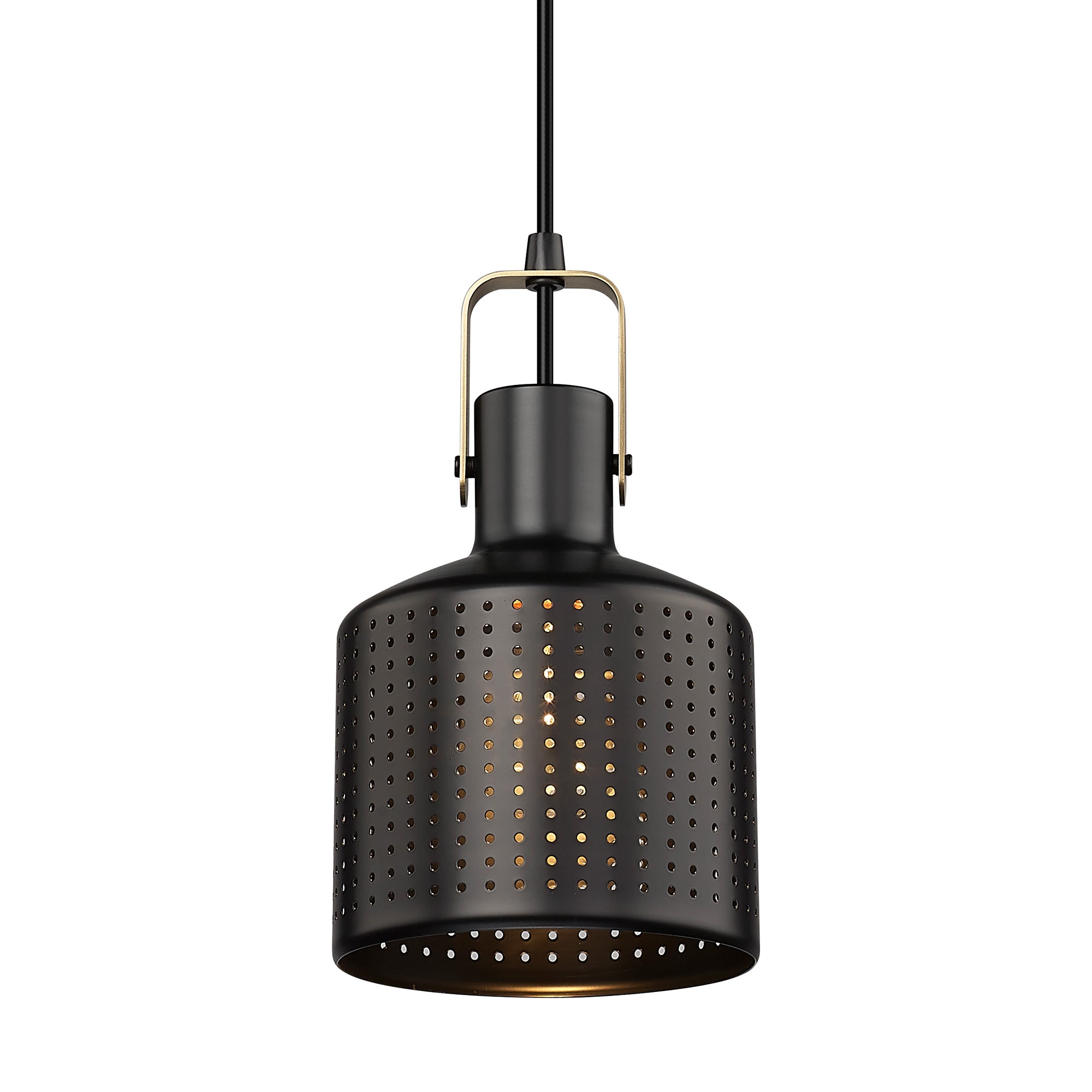 Matte Black Metal - 6'' 1 Light Black Pendant Light - USAG00280