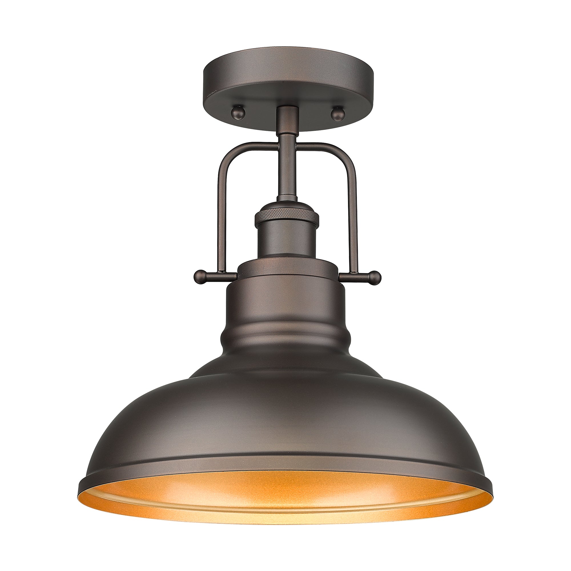 Bronze Metal - 11'' Industrial Ceiling Light Fixture - USAG00298