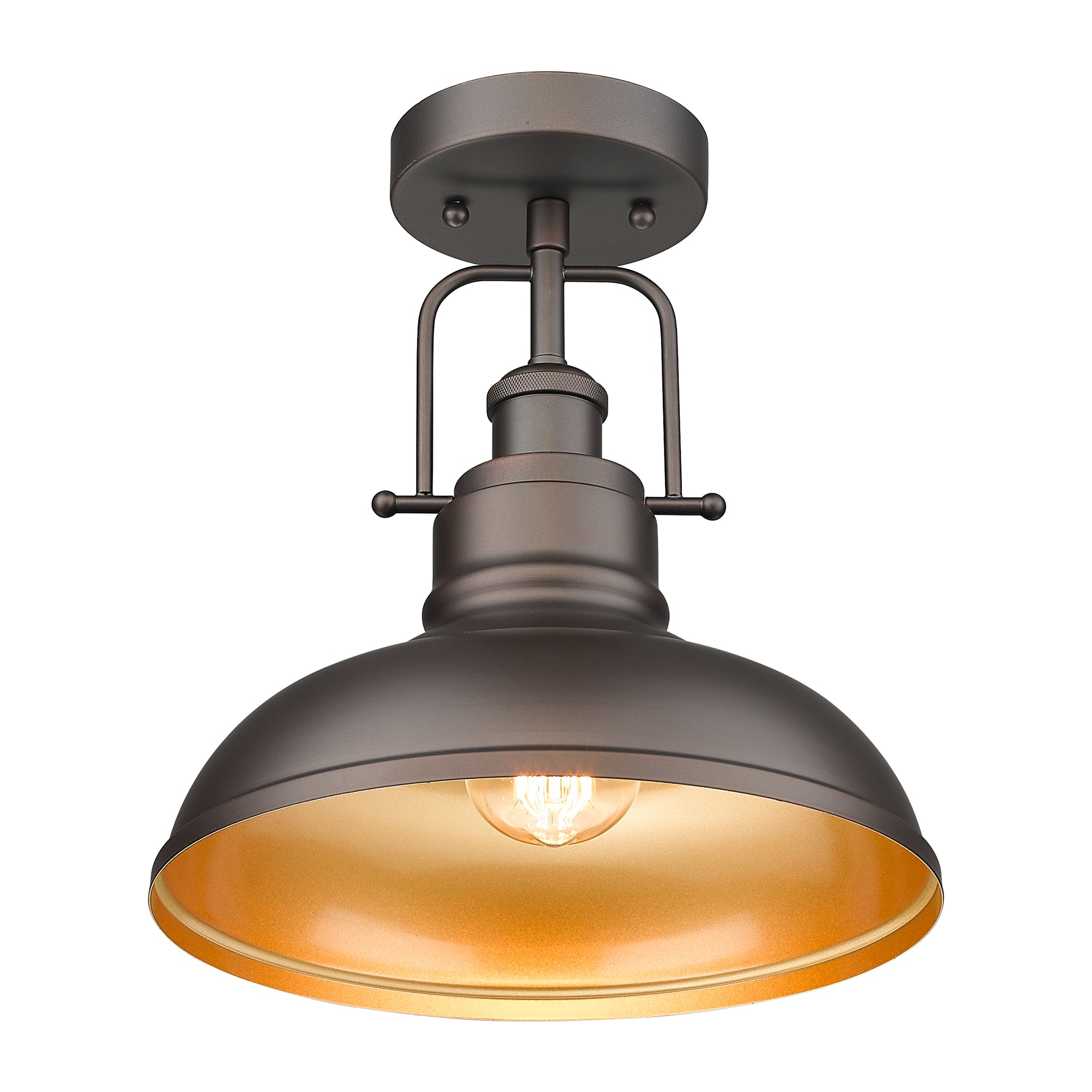 Bronze Metal - 11'' Industrial Ceiling Light Fixture - USAG00298