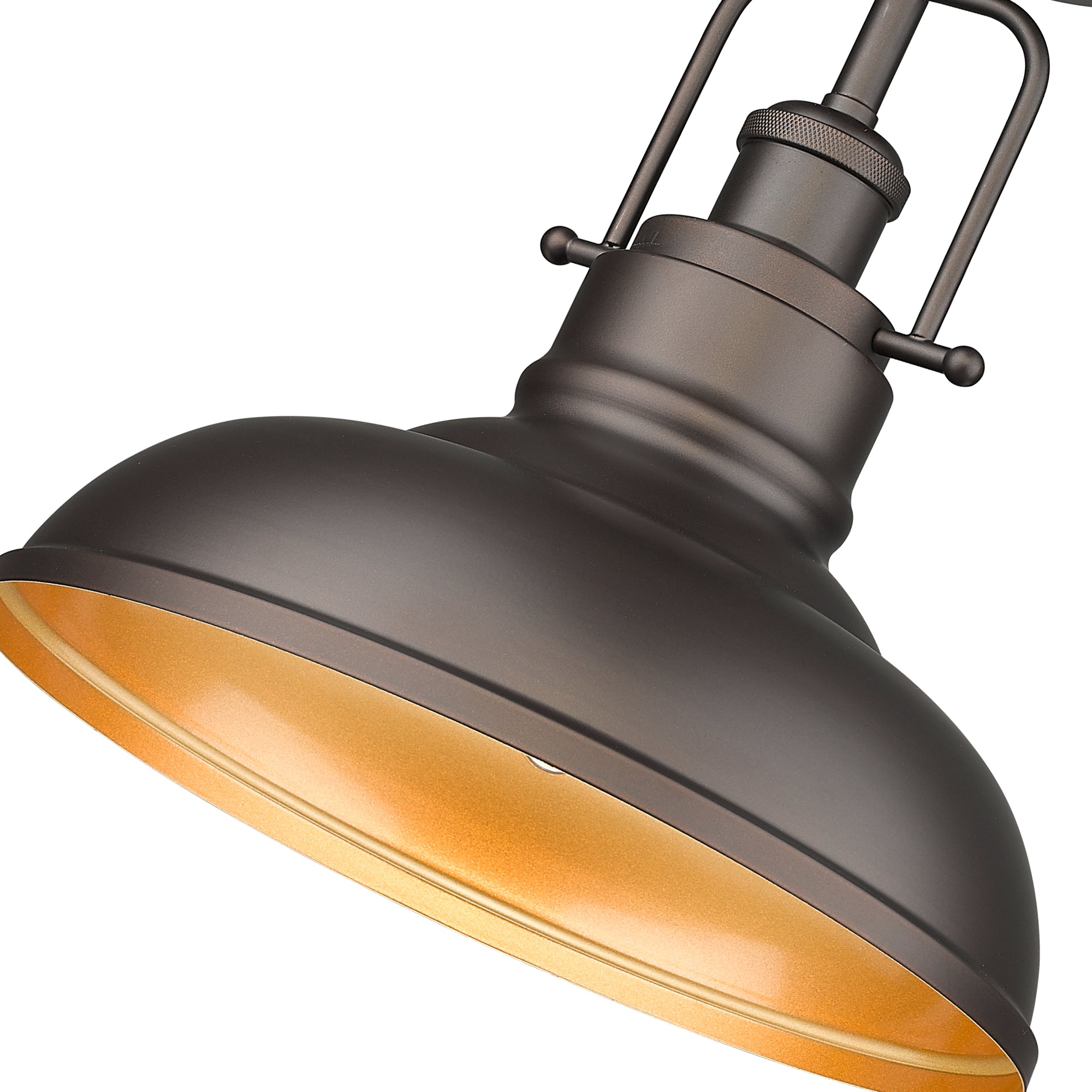 Bronze Metal - 11'' Industrial Ceiling Light Fixture - USAG00298