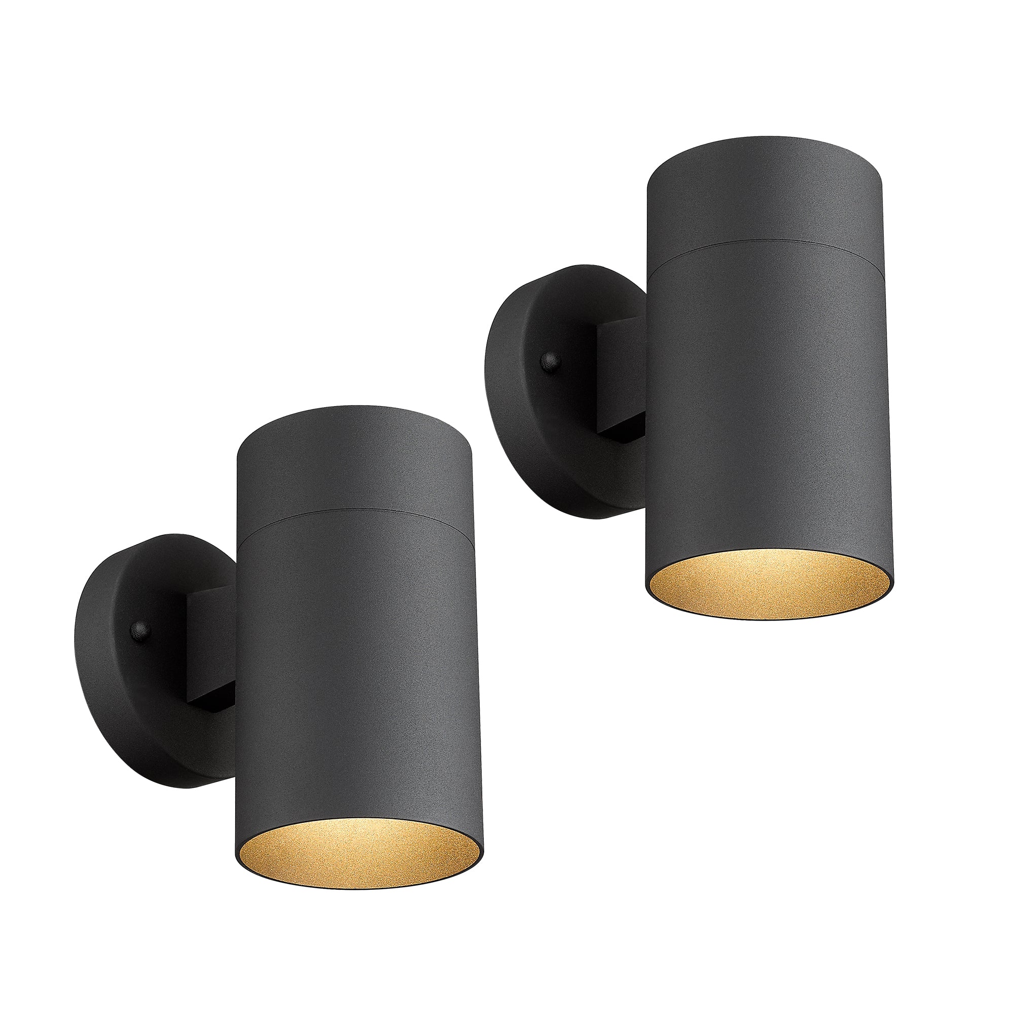 2 Packs Matte Black Metal Cover - 9 inch Outdoor Wall Lights Exterior Wall Sconces - USAG00299