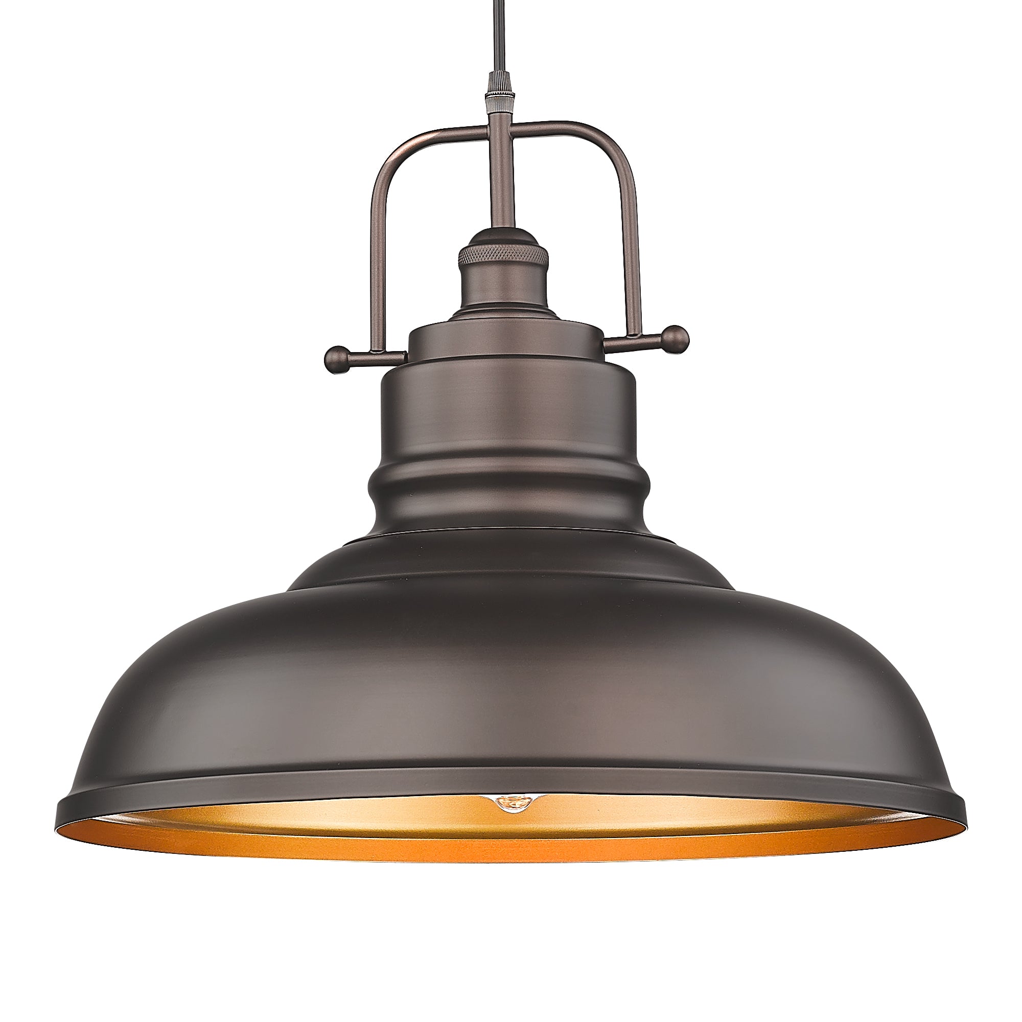 Bronze Metal - 11'' 1-Light Industrial Hanging Light - USAG00321